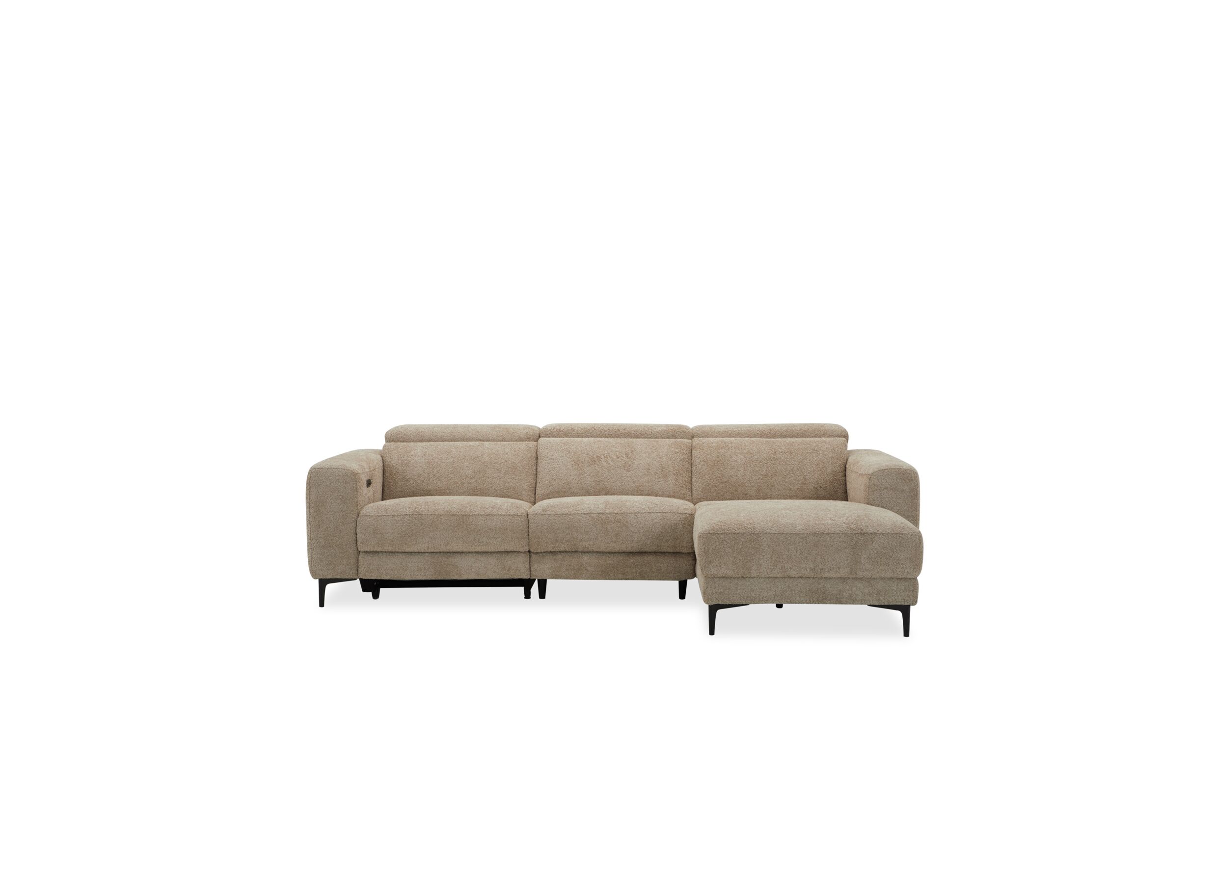 Overzichtsfoto - Hoeksalon Cine 277x168cm - stof - taupe met relax