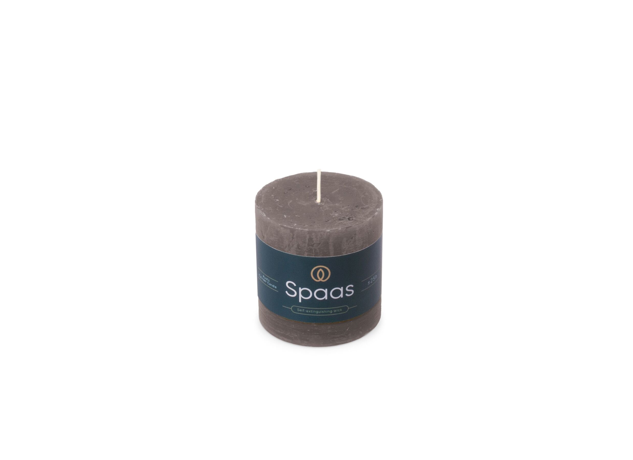 Plus Important - Bougie Cylindre Rustique taupe