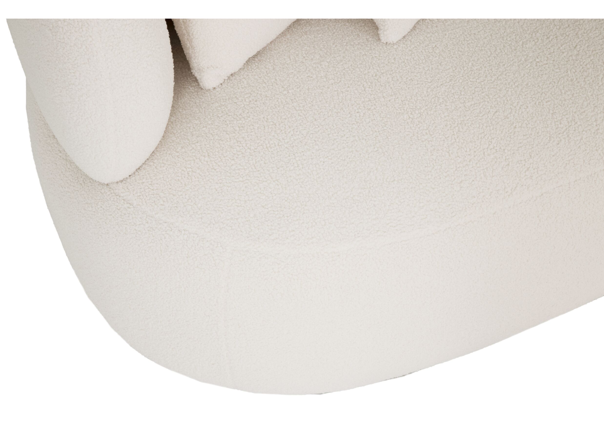 Detailfoto - Hoeksalon Rumi bouclé wit