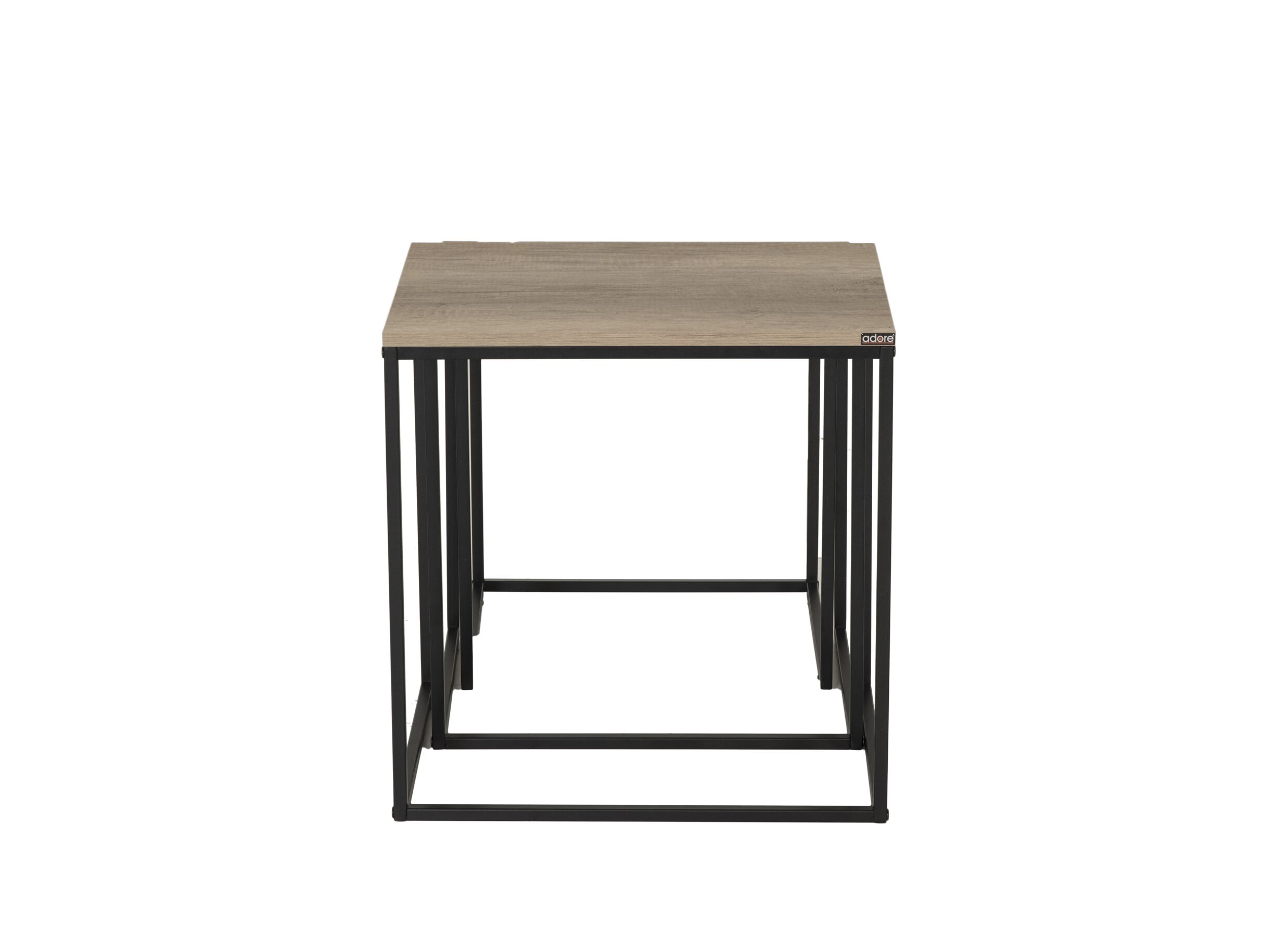 Bijzettafel Victorius 55x40cm - melamine - bruin set van 3