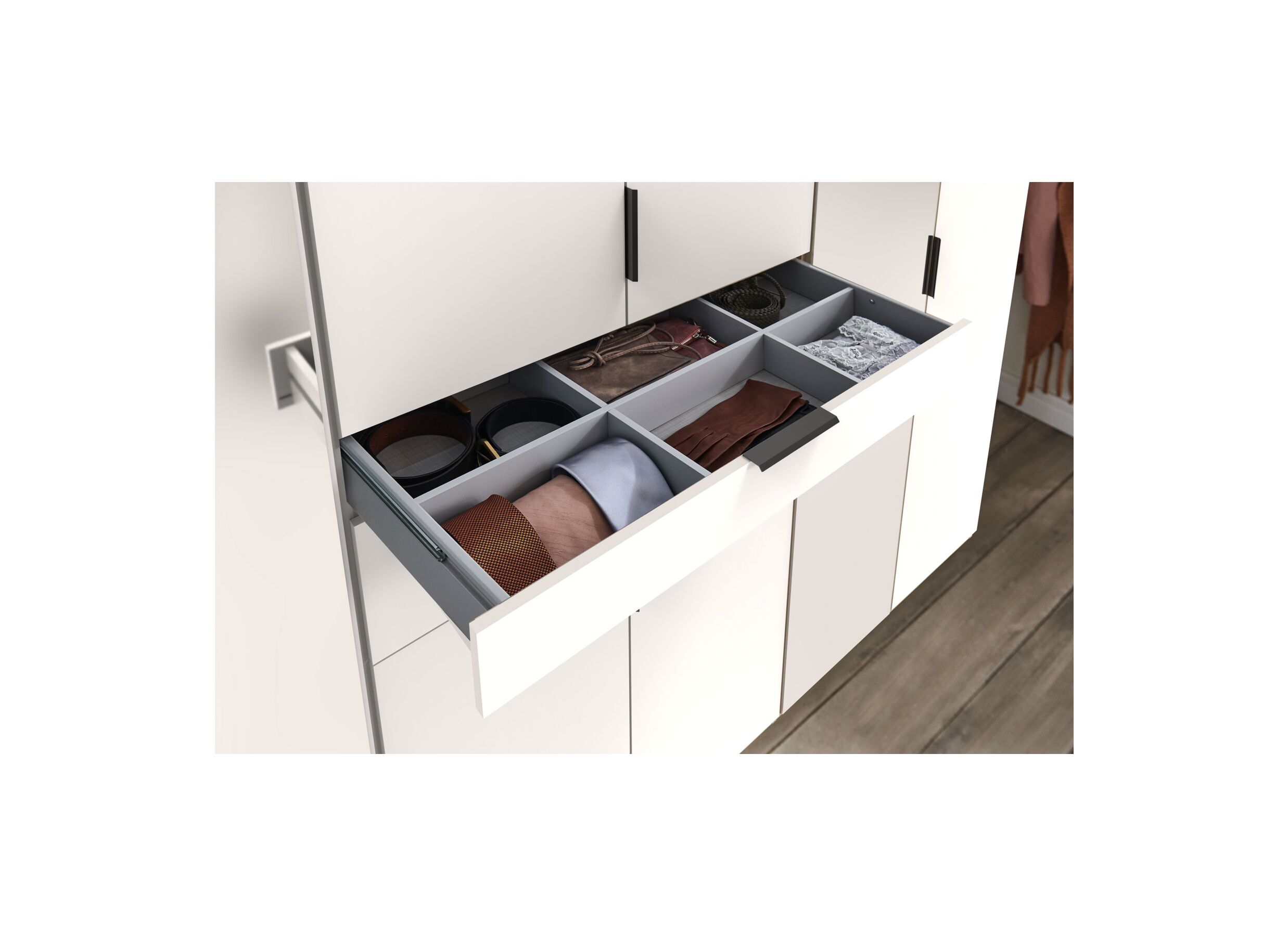 Foto ambiance - Garde-robe Moldau 270cm - décor - blanc
