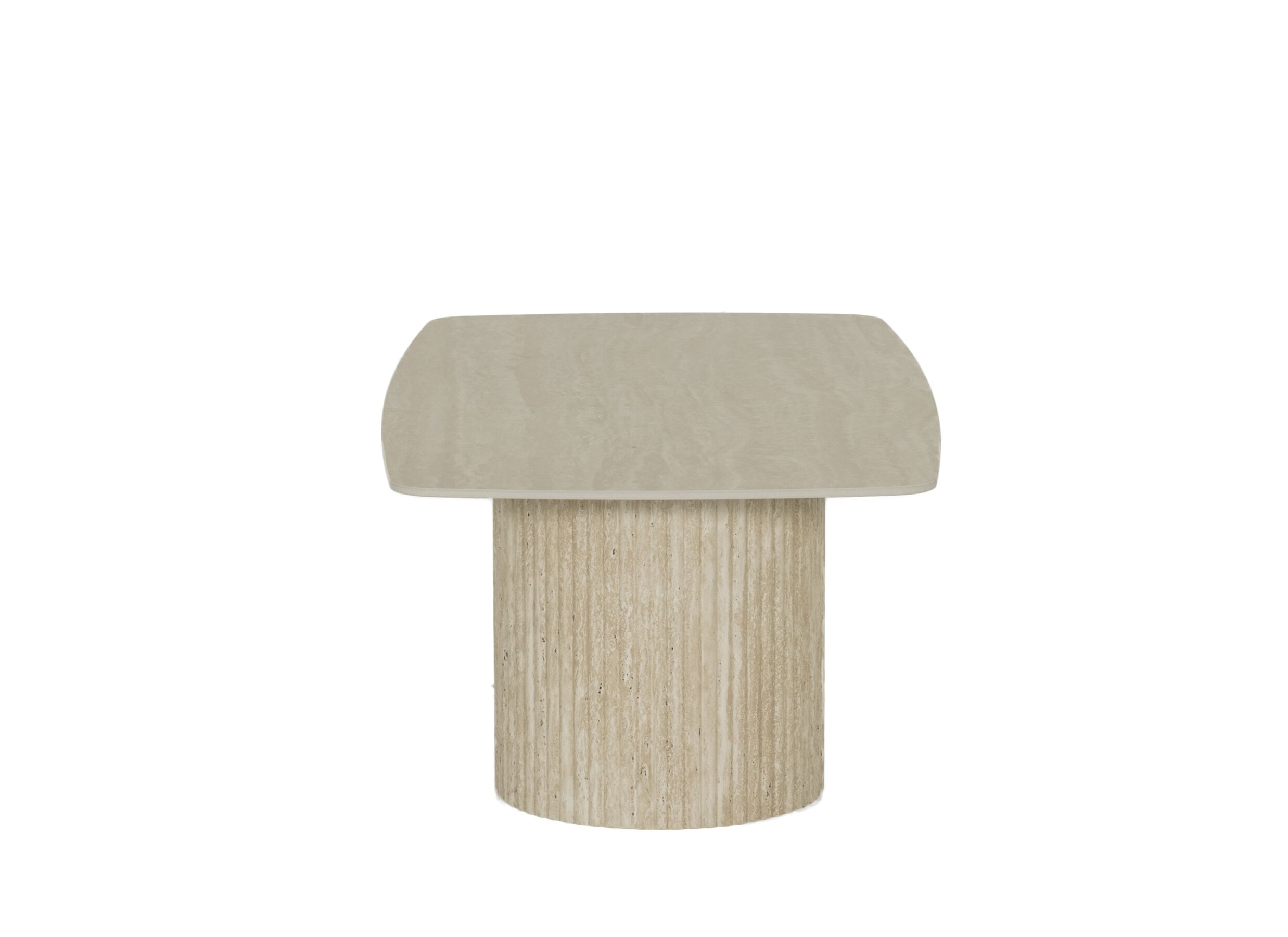 Aperçu - Table basse 130x70cm - céramique - beige travertin look