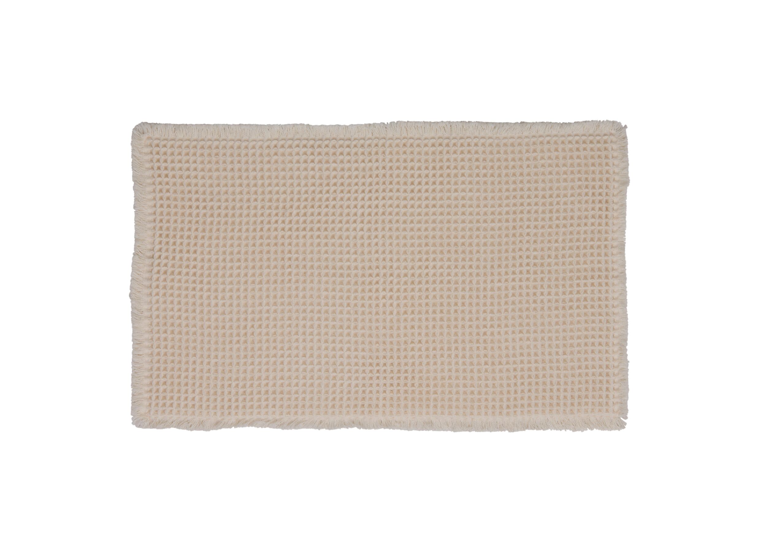 Badmat Wafel 50x80cm - polyester - beige - Badmat Wafel 50x80cm - polyester - beige