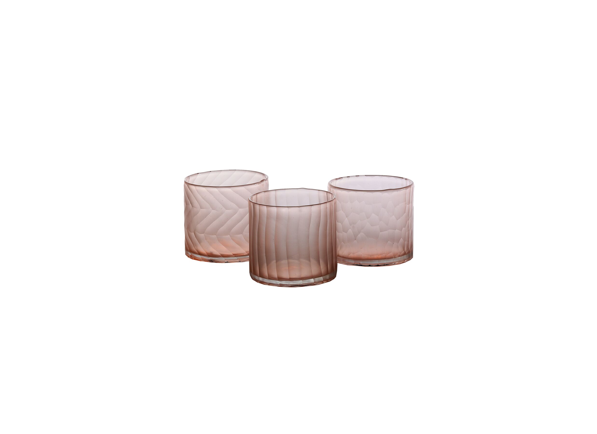 Hoofdfoto - Theelichthouder Cassis Ø11x10cm - glas - roze