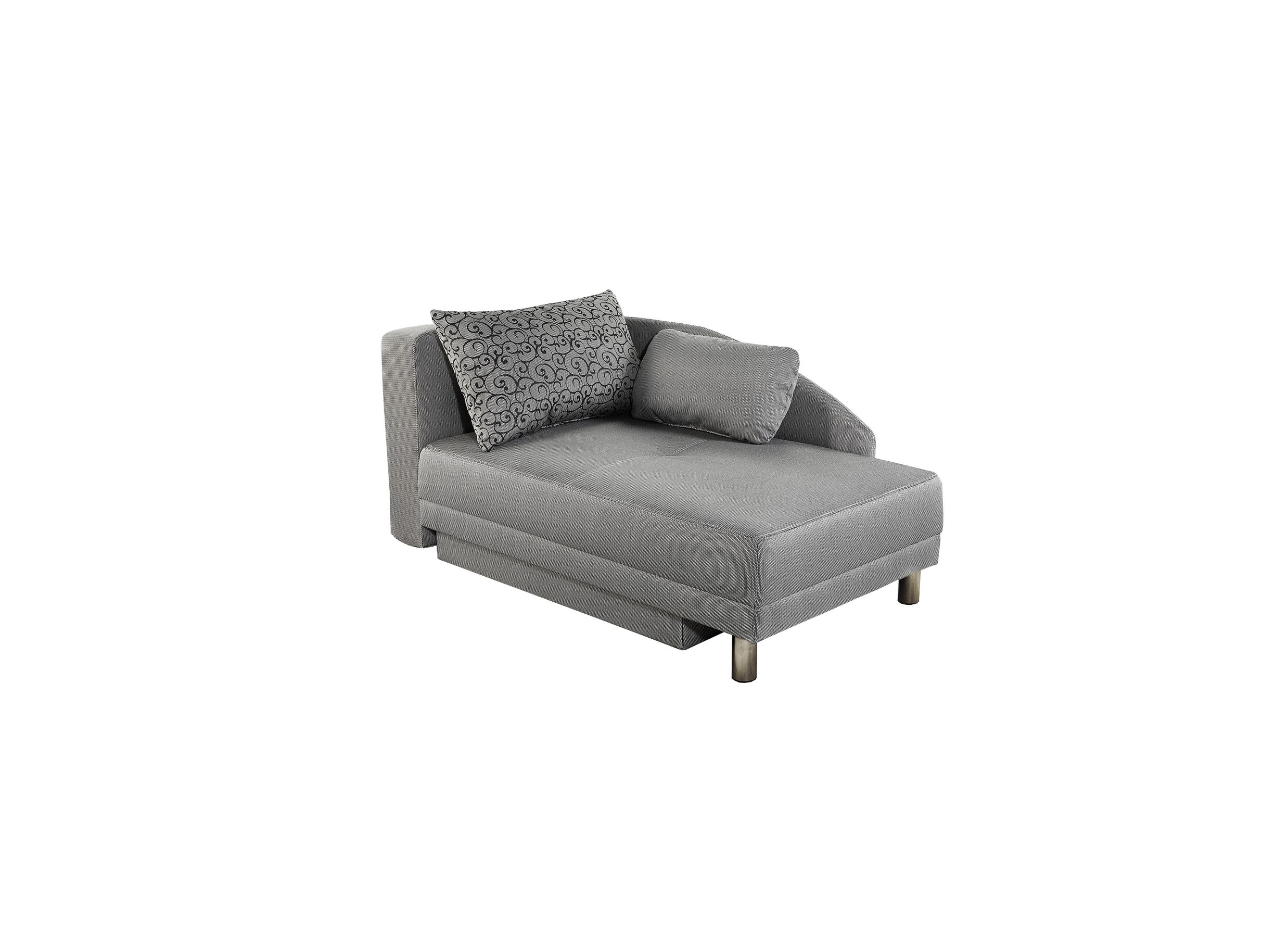 Chaise longue Roy Recamière 149x90x80cm - stof - lichtgrijs met bedfunctie