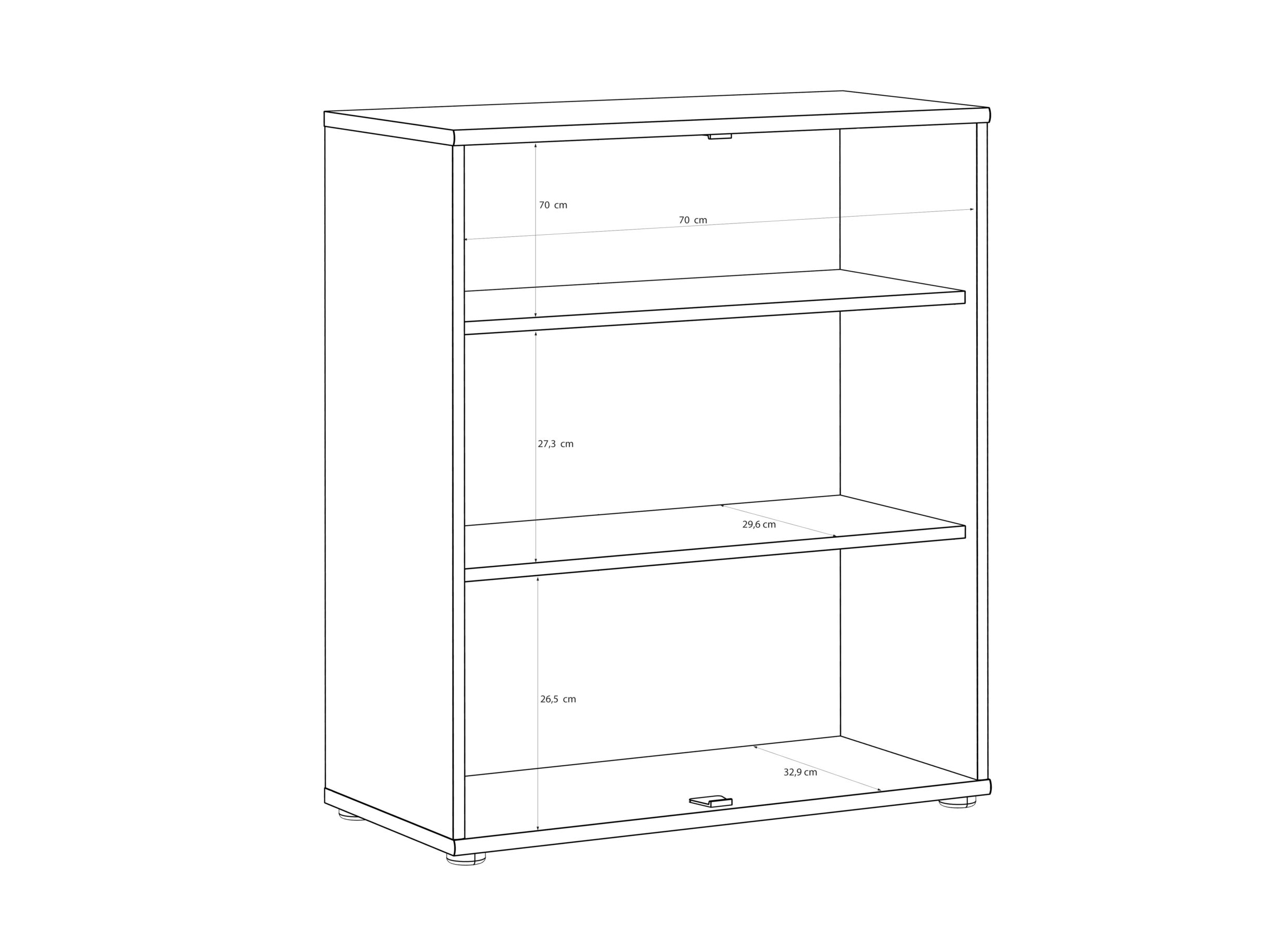 Dimensions - Commode Topic 74x35x86cm - décor - cashmere