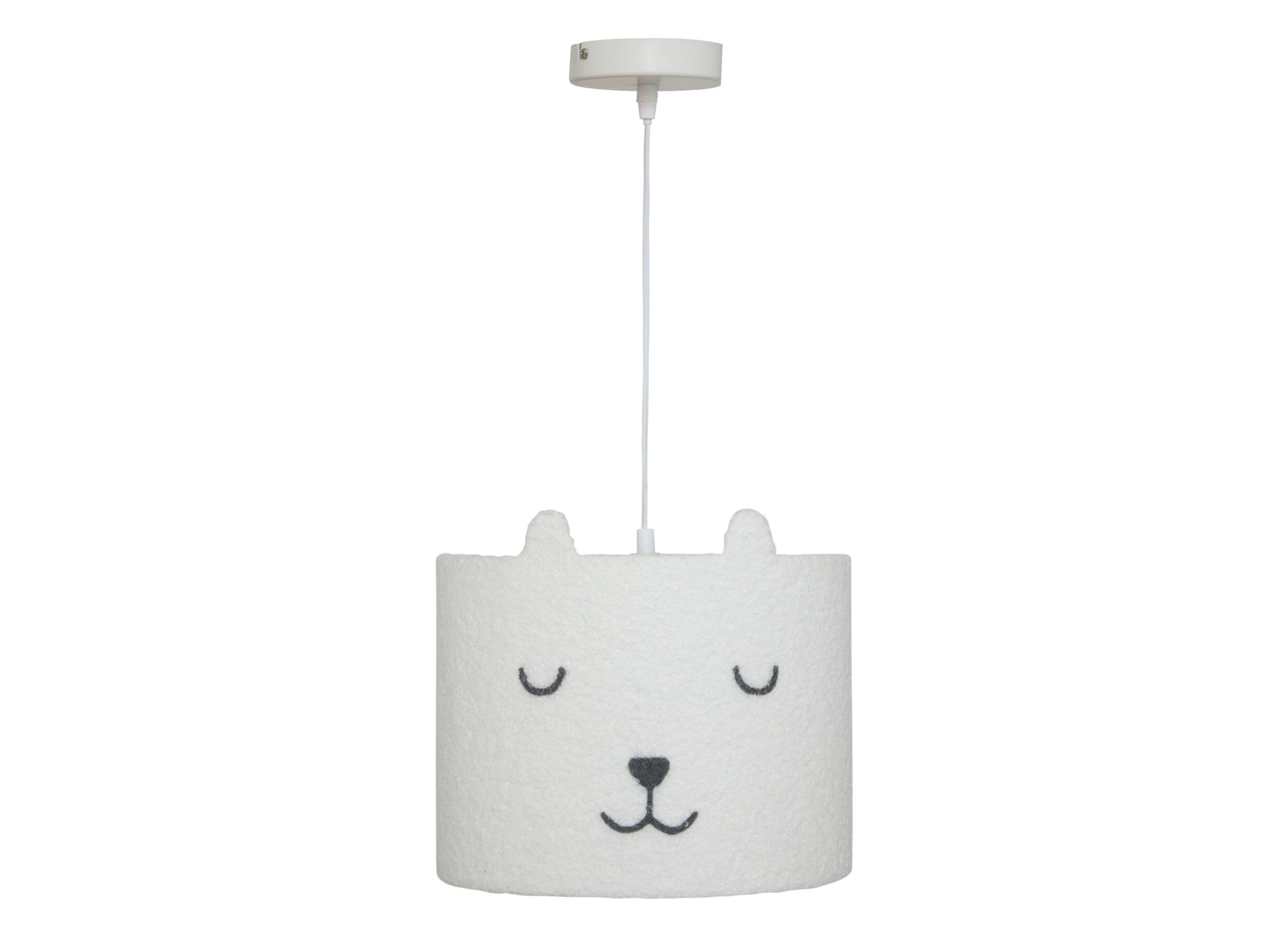 Hanglamp kinderkamer Toxey Ø28xH28cm - bouclé - wit - Hanglamp kinderkamer Toxey Ø28xH28cm - bouclé - wit
