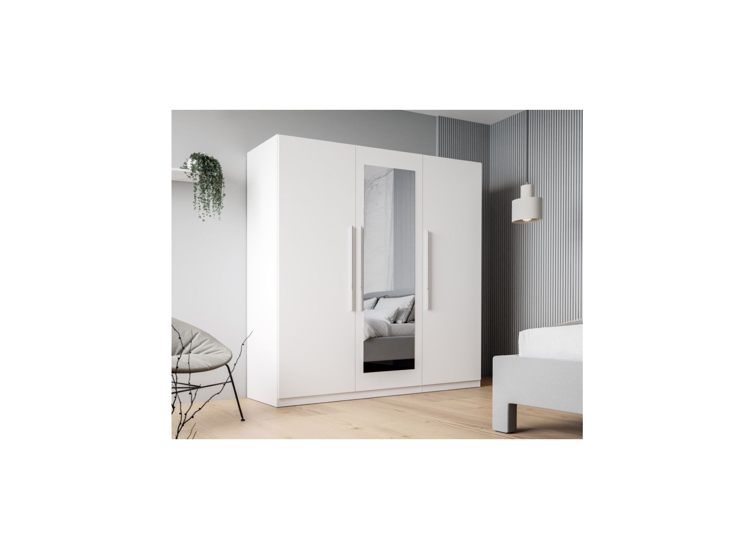 Foto ambiance - Garde-robe Helen 181cm - décor - blanc