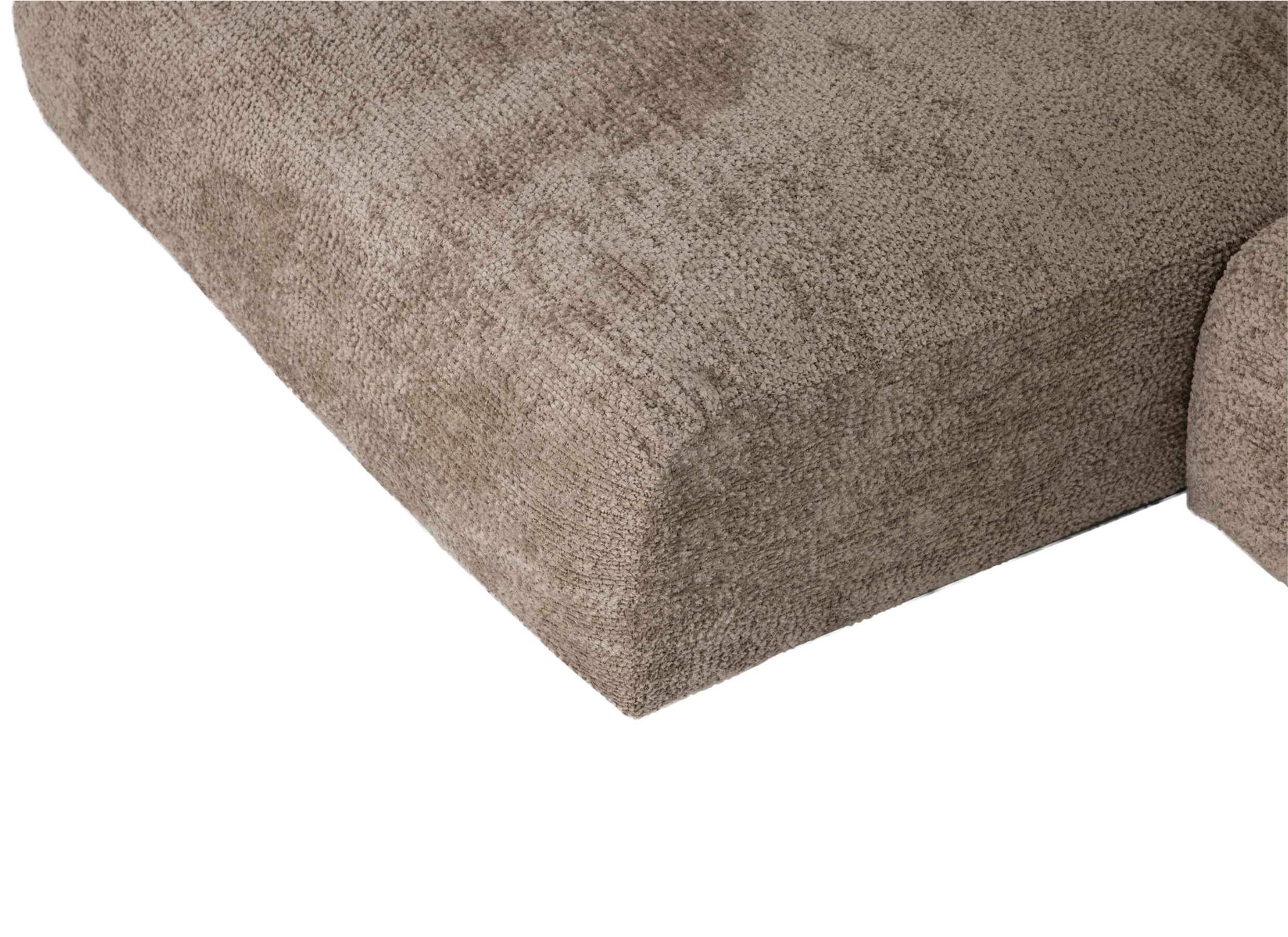 Detailfoto - Hoeksalon Massa 354x168cm - stof - taupe