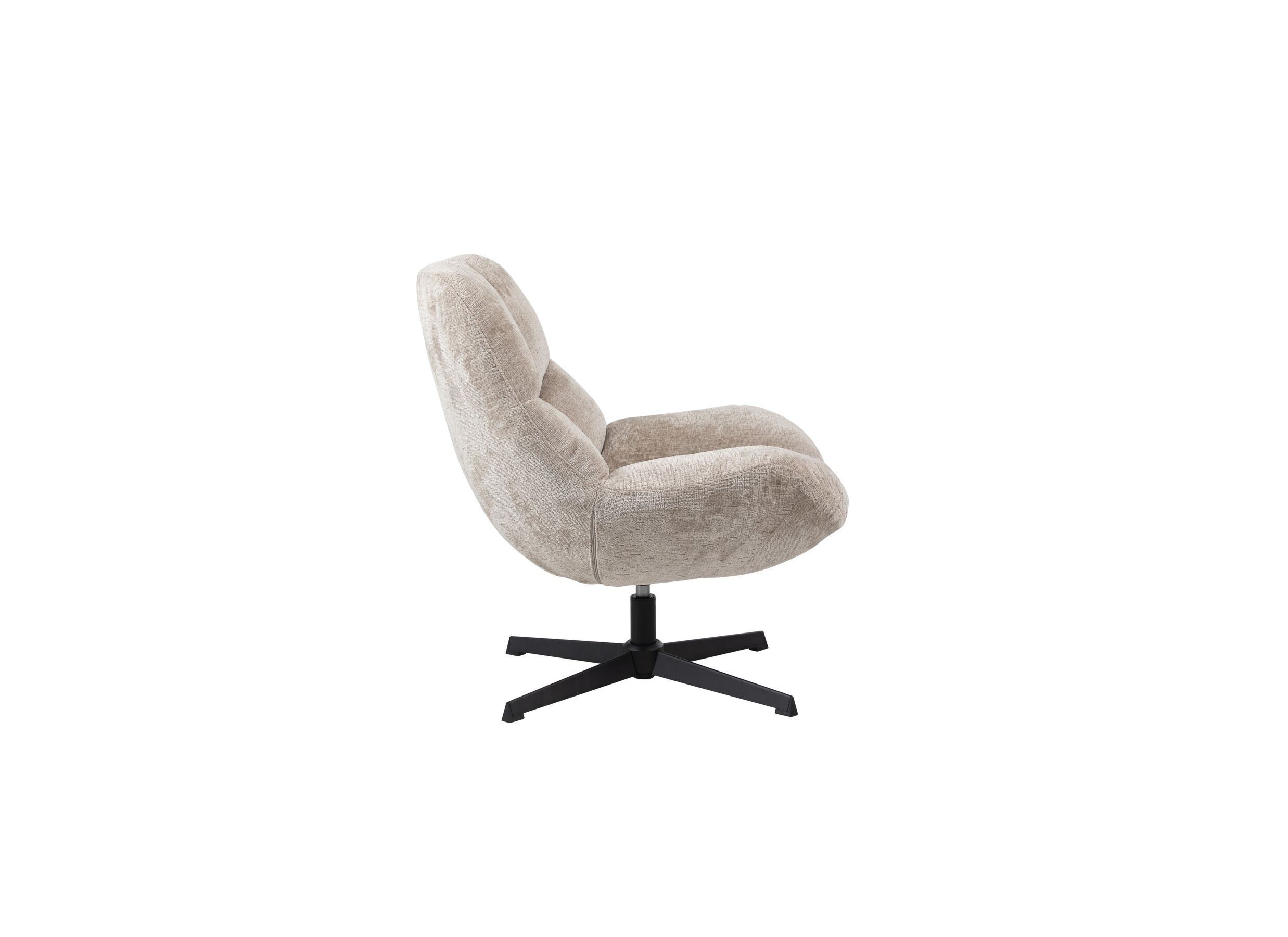 Aperçu - Fauteuil pivotant Iota 76x81x84cm - chenille - beige