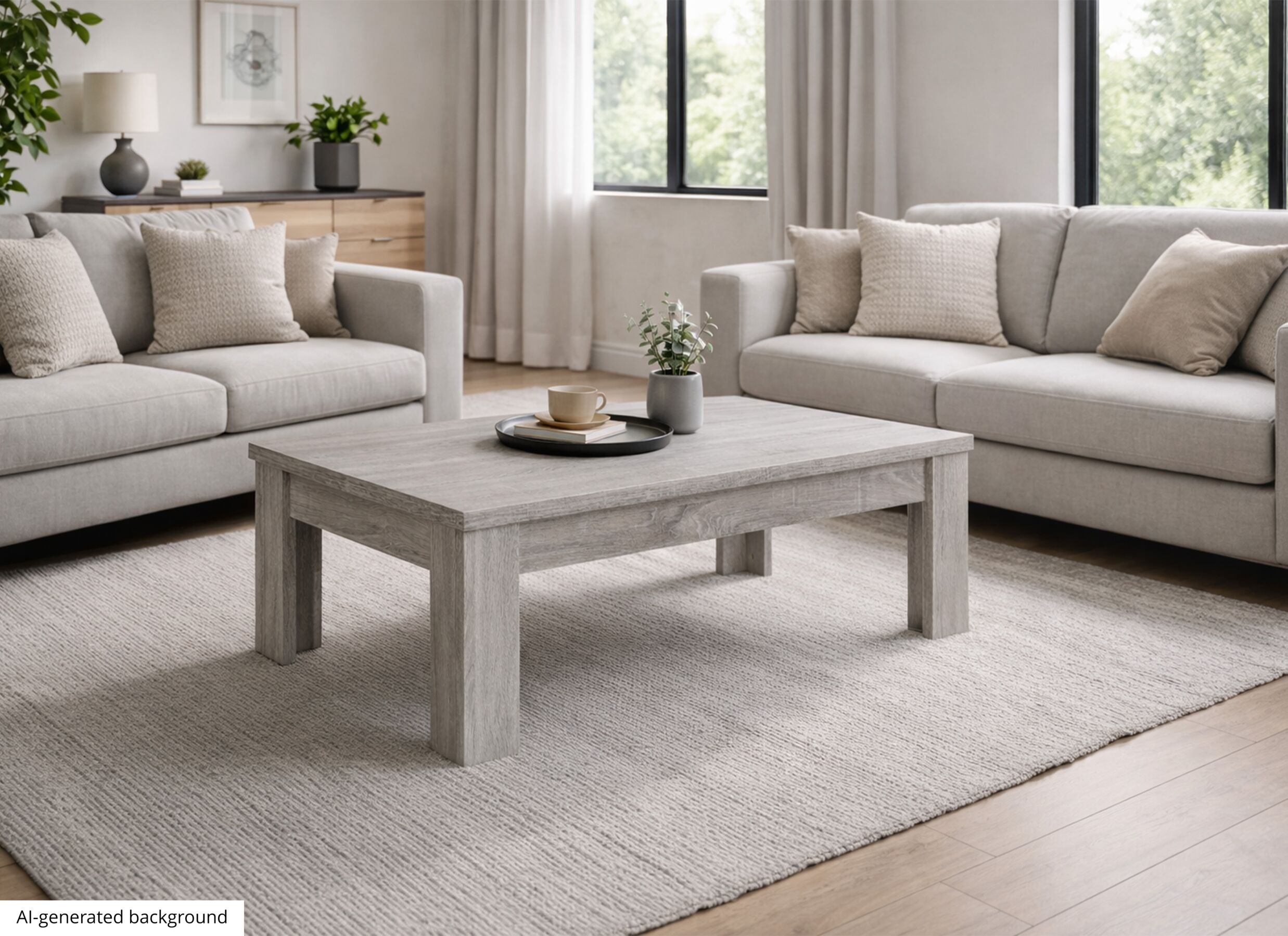 AI Generated - Salontafel Enzo 120x59cm - decor - eik sonomagrijs