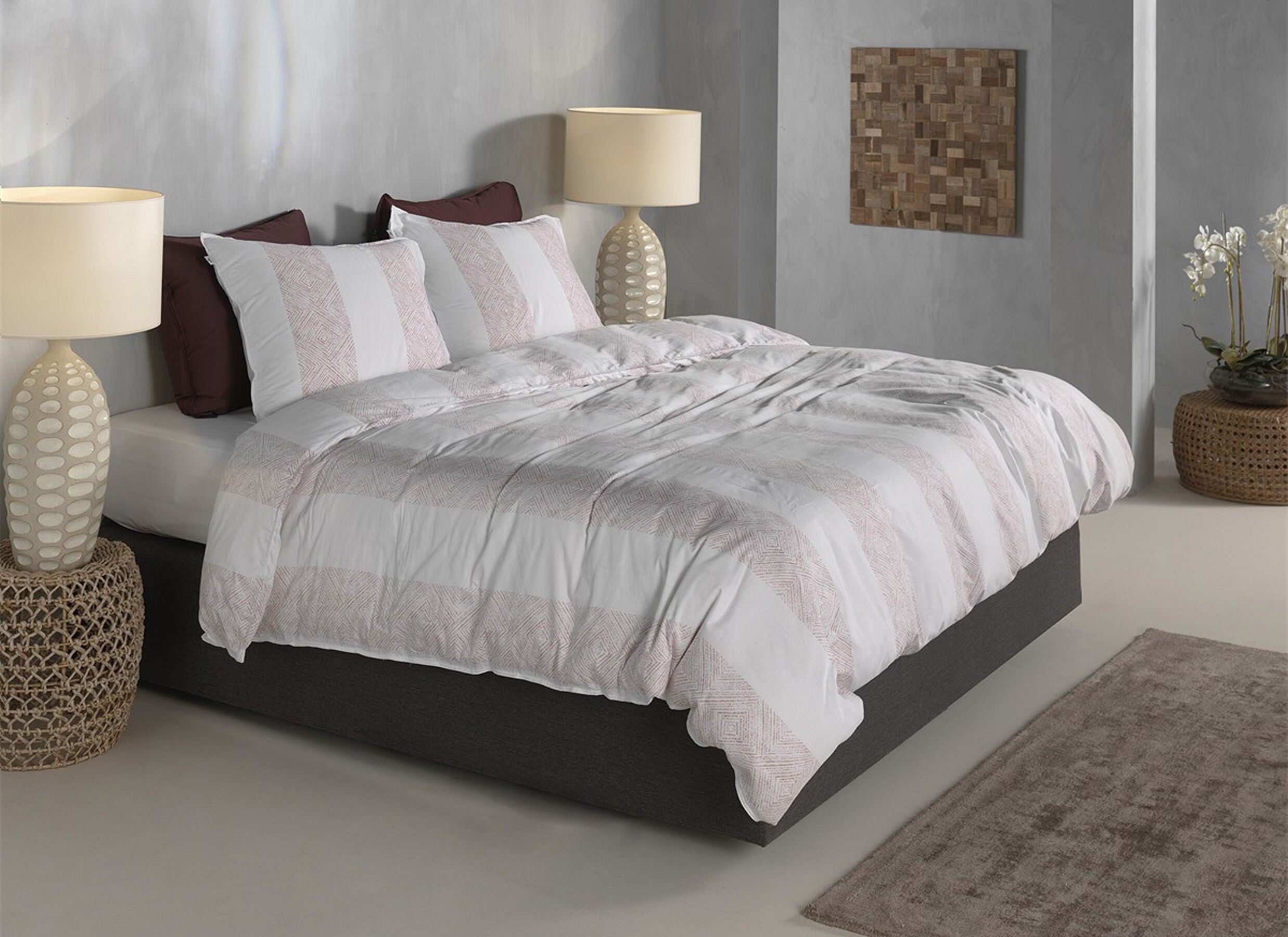 Foto ambiance - Housse de couette 200x220cm - satin de coton - shadypink