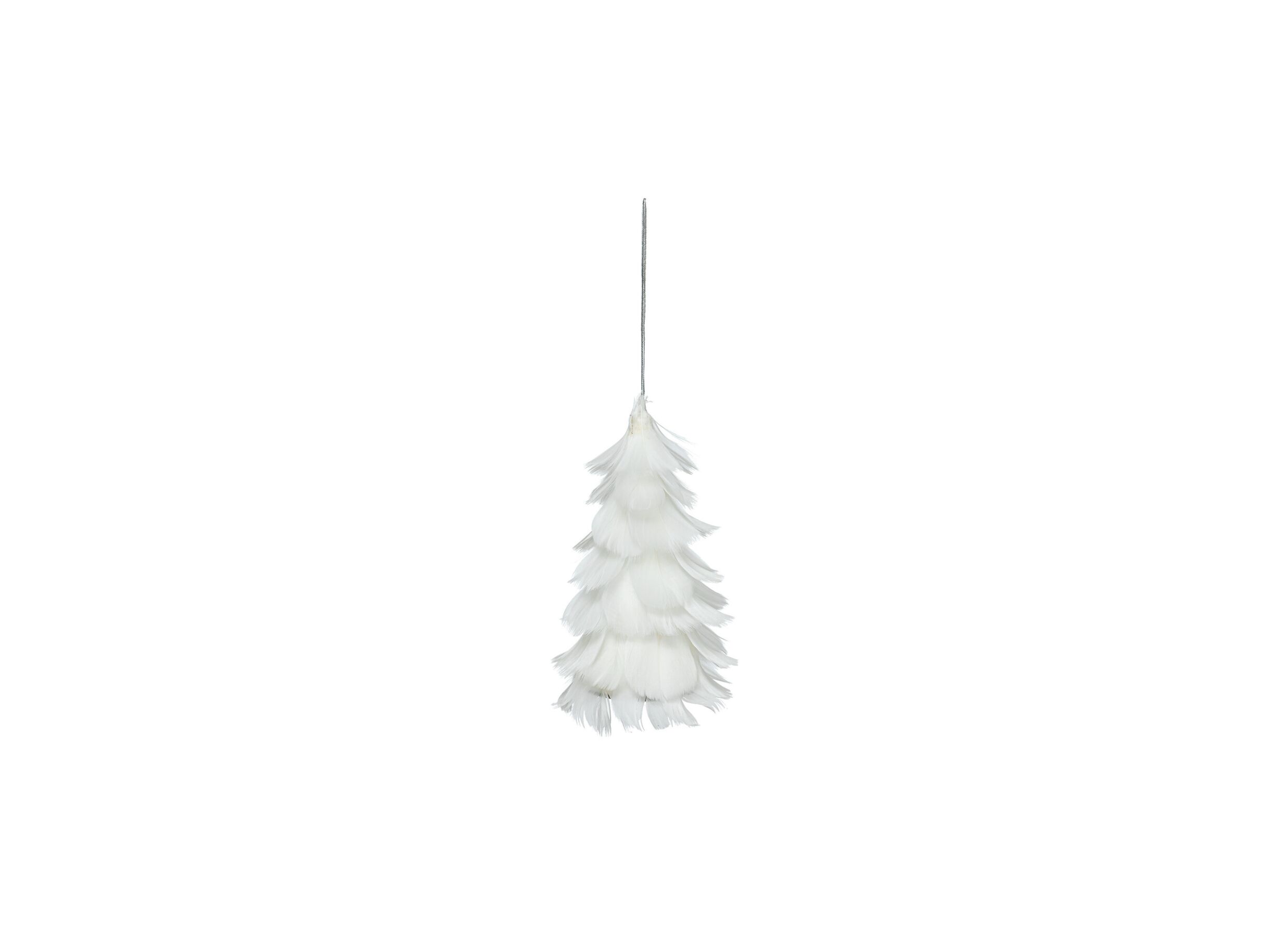 Kerstboom Veren H15cm wit - Arbre de Noël Plumes H15cm blanc