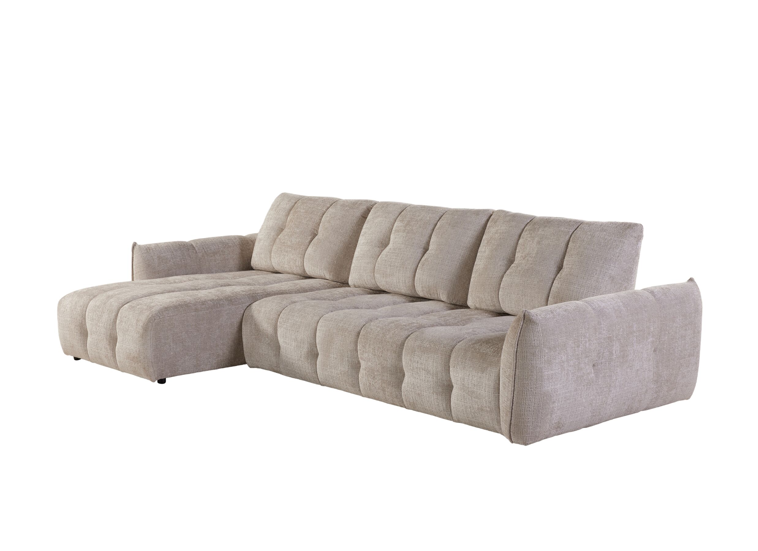 Overzichtsfoto - Hoeksalon Pocone 337x187-200cm - stof - greige met zitdiepteverstelling