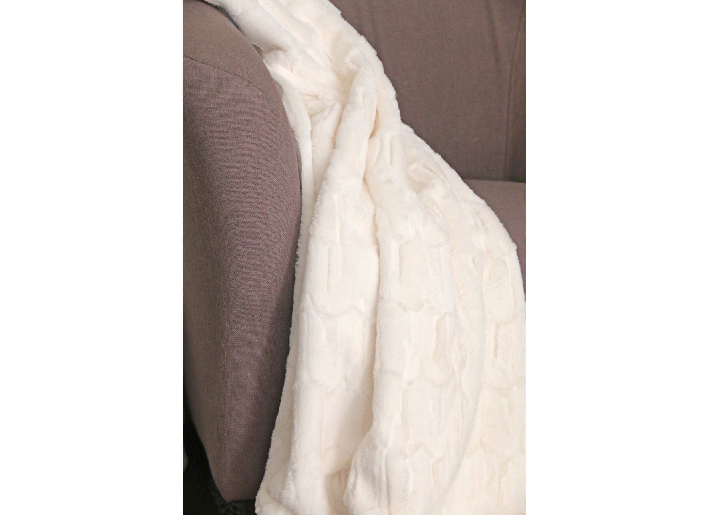 Plaid Verona 150x200cm nepbont offwhite