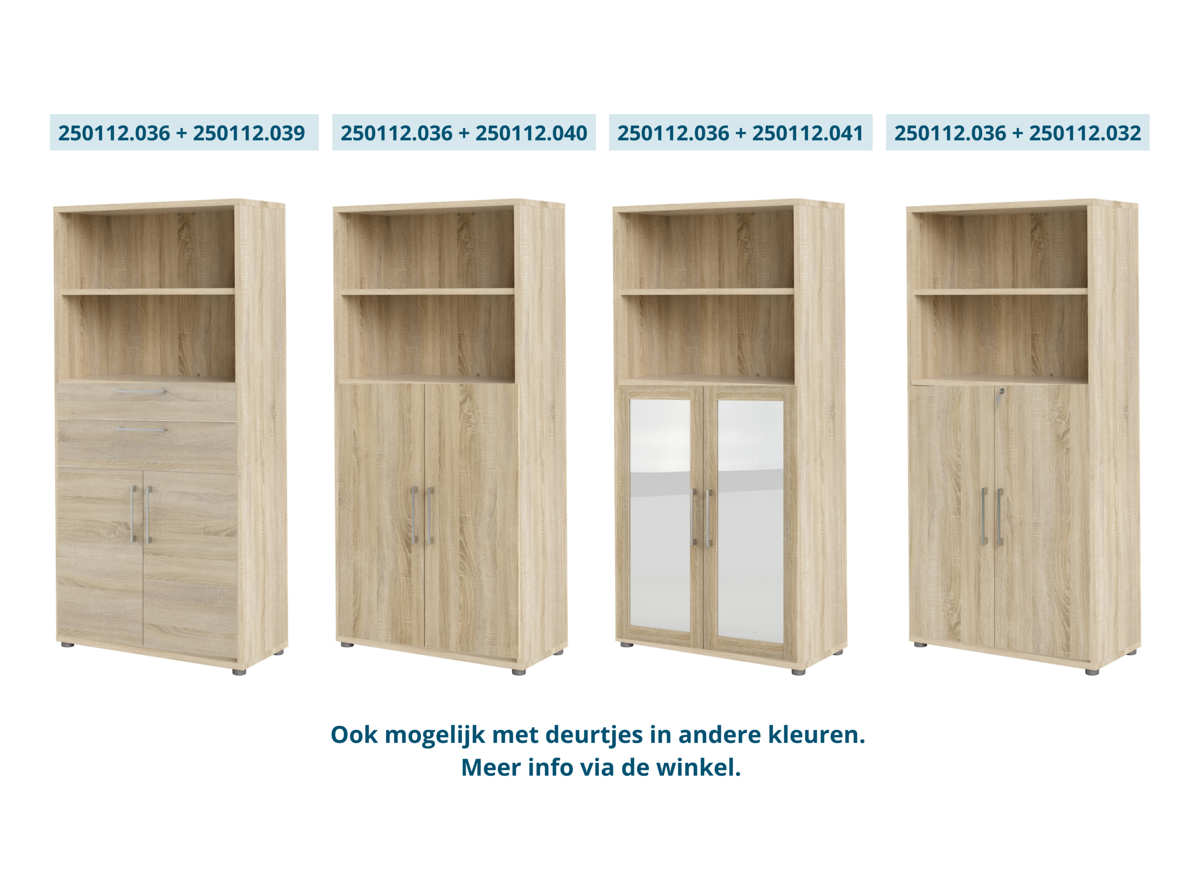 Opstelling - Boekenrek Prima 89x40x186cm - decor - eik