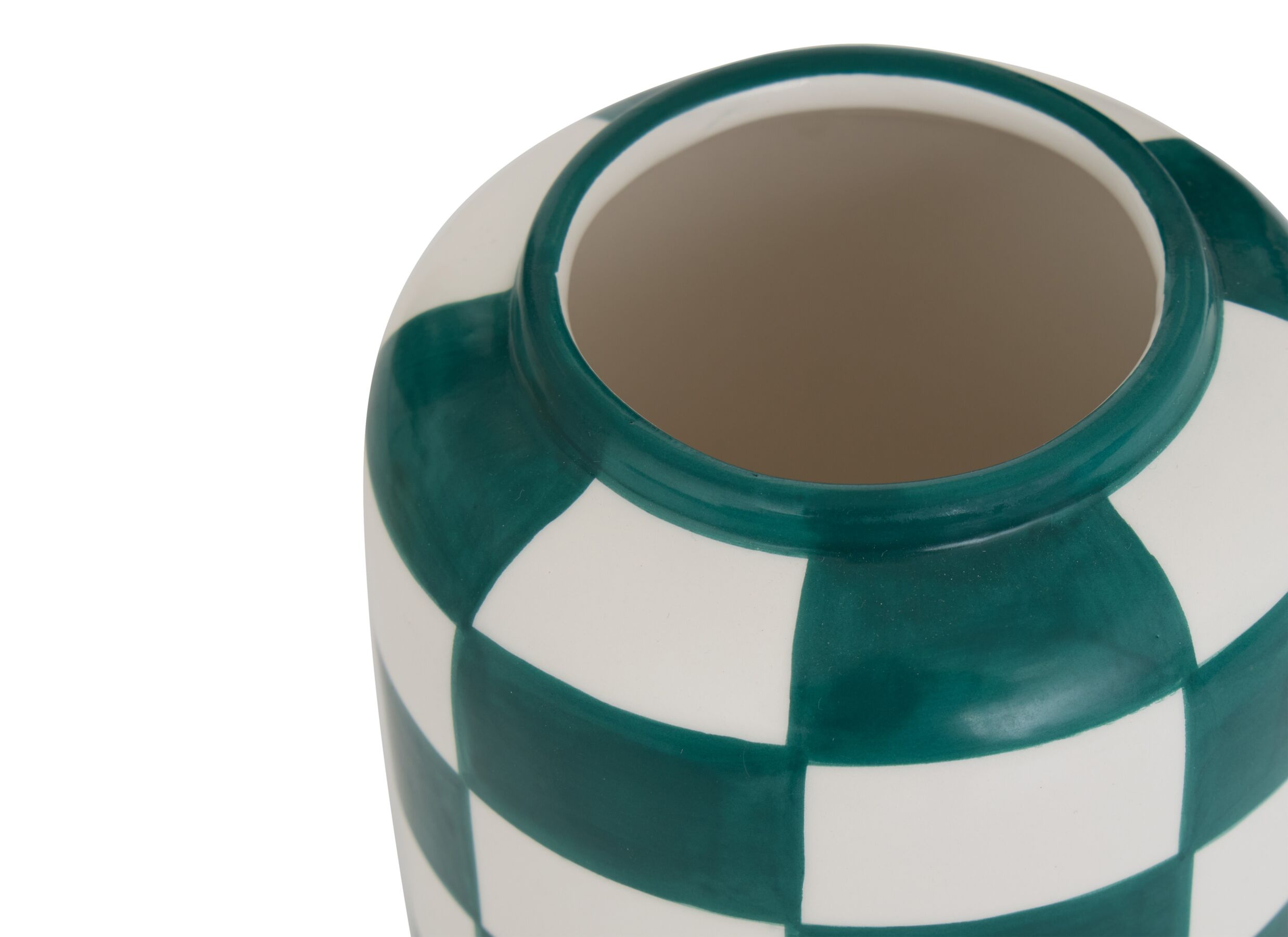 Detail - Vase Damier H14cm - dolomite - multicolore