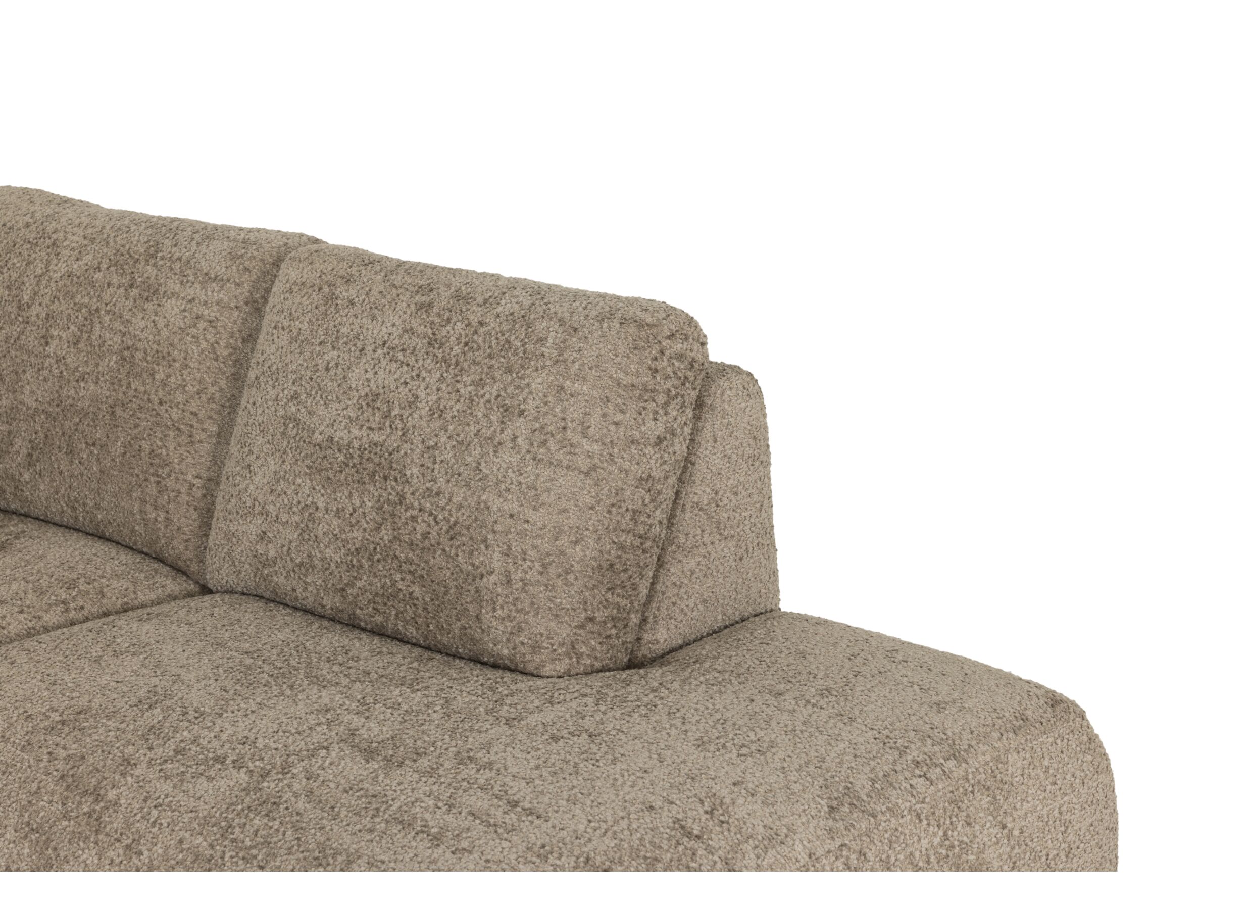 Detail - Canapé d'angle Valverde 280x223cm - bouclé - taupe