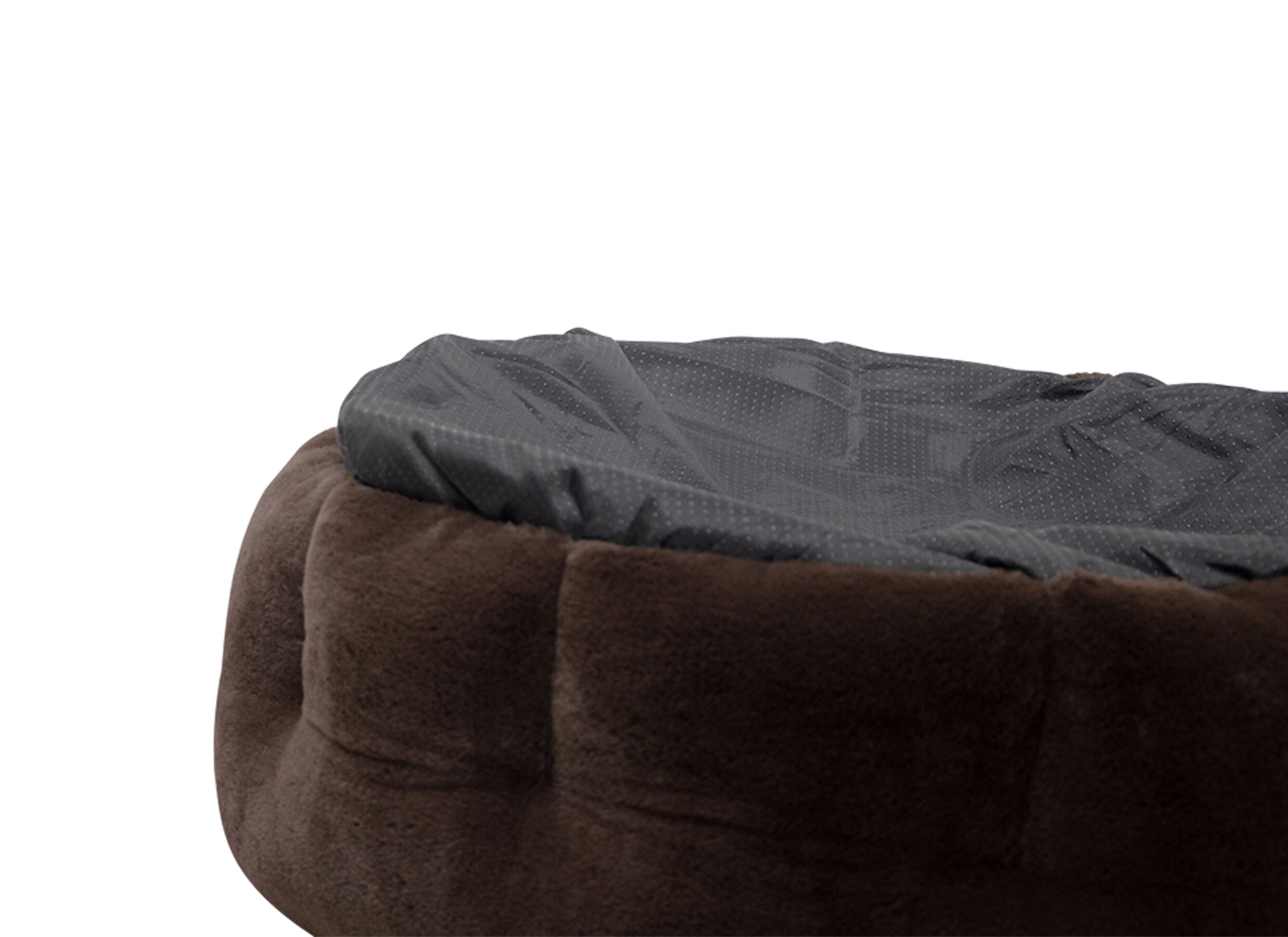 Detail - Panier pour chien Champs Elysees M 60x60x24cm - tissu - marron foncé