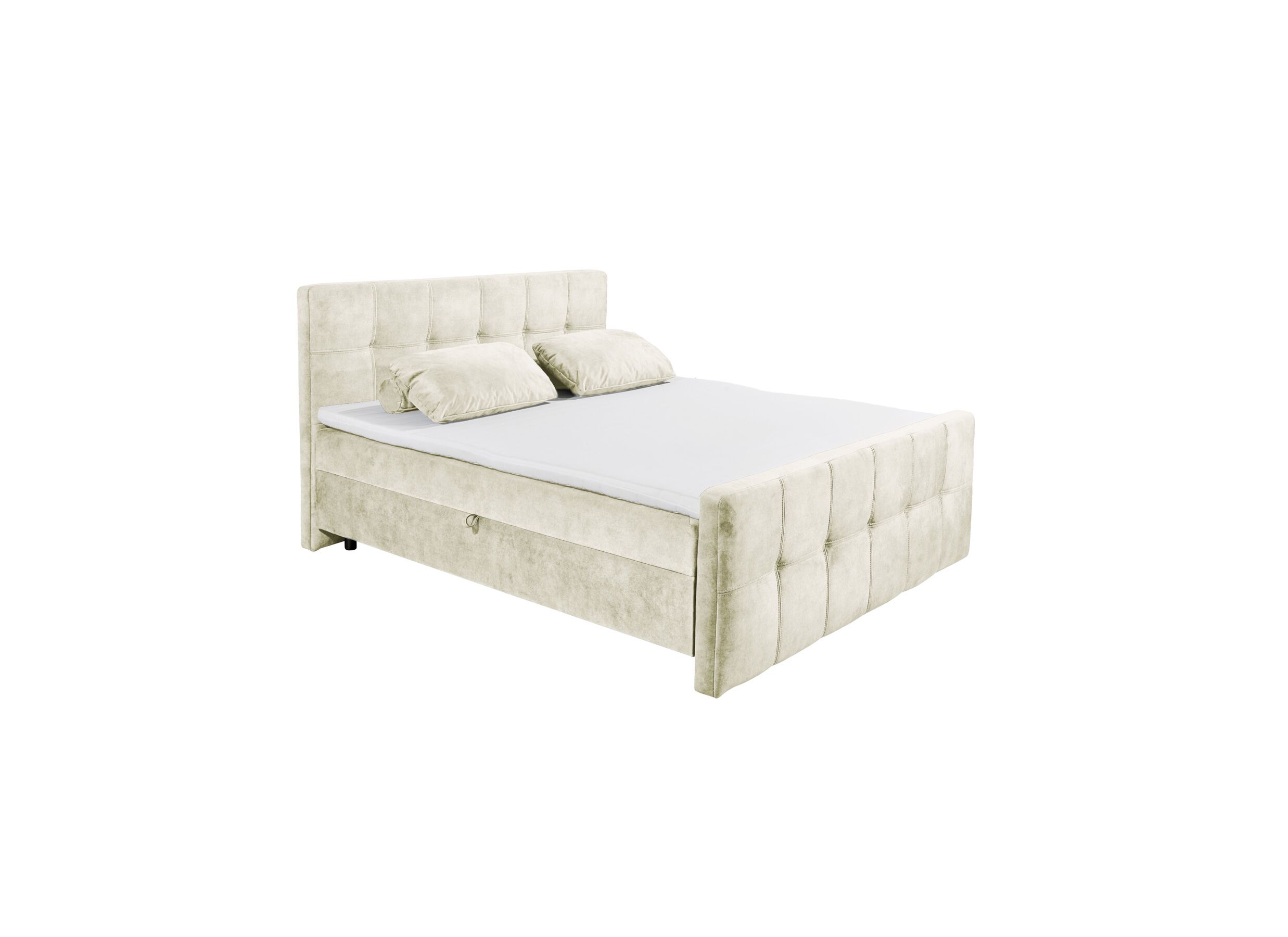 Overzichtsfoto - Bedbox Valetta 180x200cm met opbergruimte stof crème