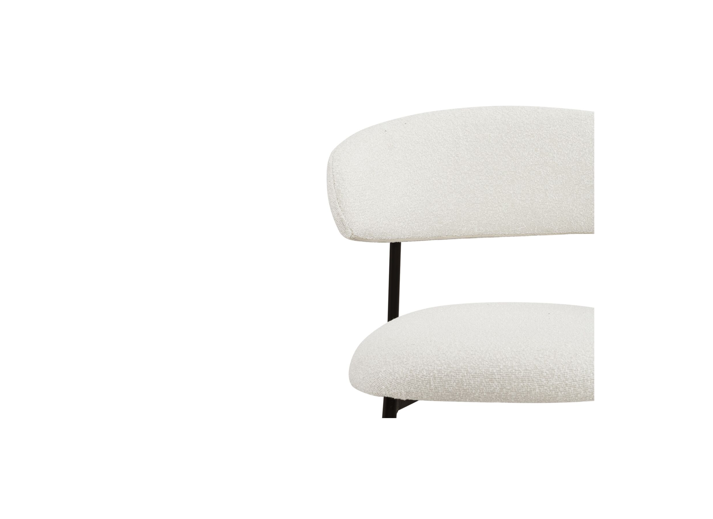 Detail - Chaise de bar Luke 2.0 HA65cm - bouclé - blanc