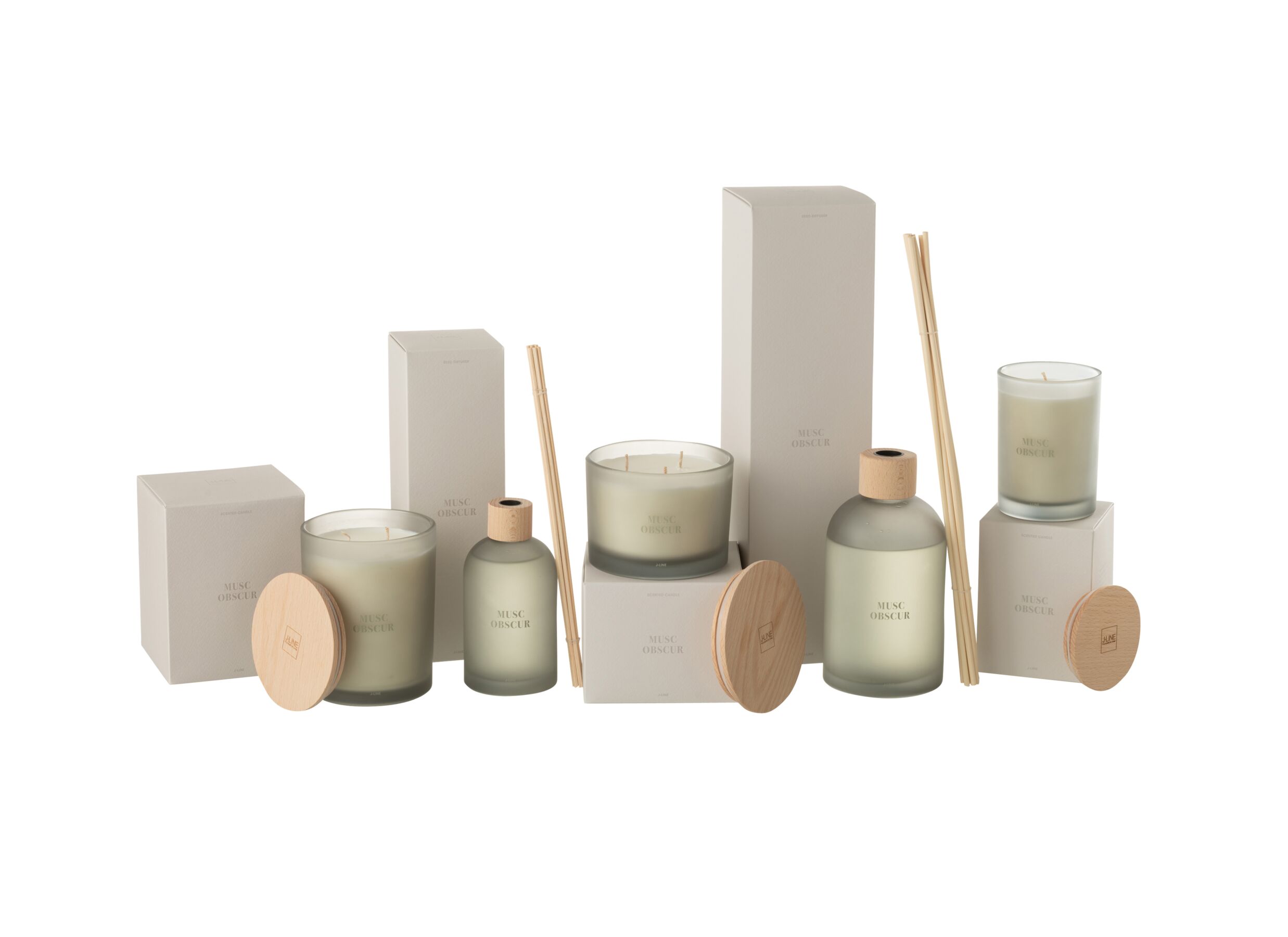 Aperçu - Bâtonnets parfumés Musc Obscur 550ml - verre - beige