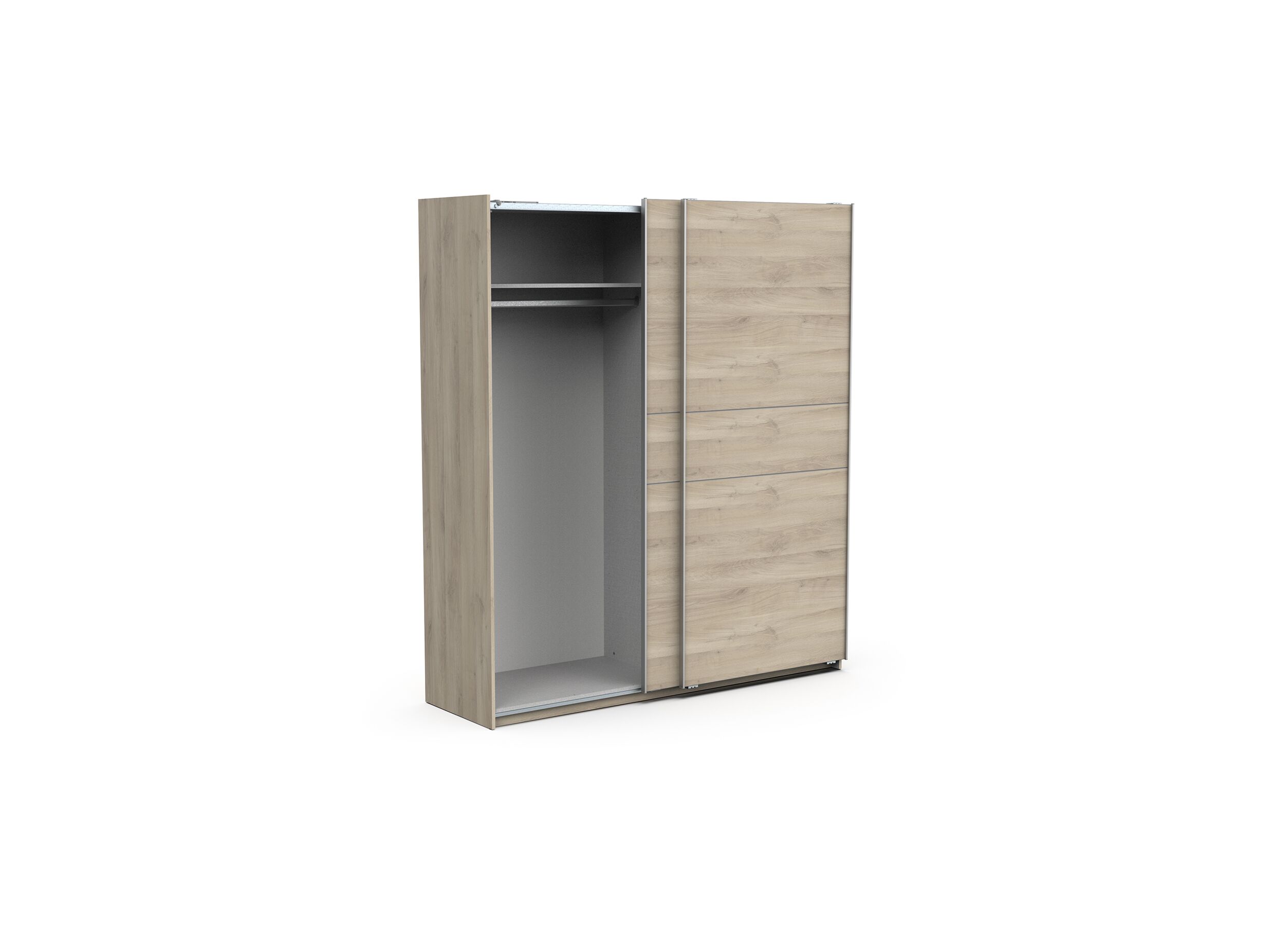 Armoire à portes coulissantes Ghost 178cm - décor - chêne de kronberg