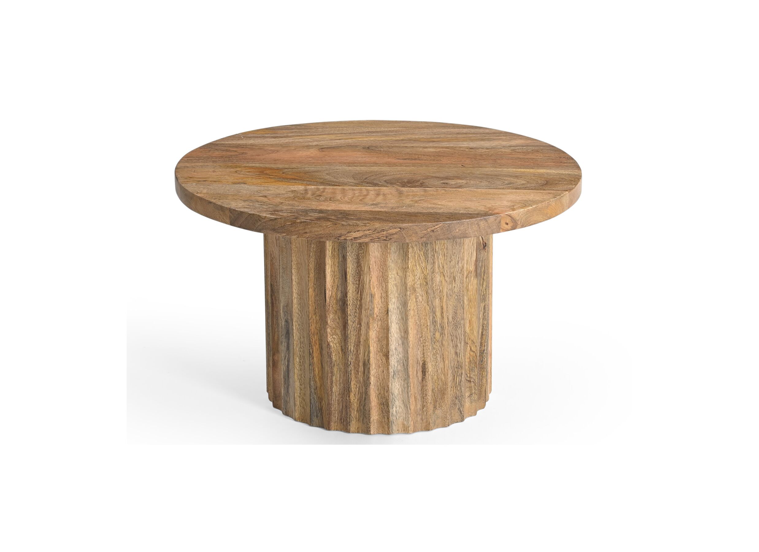 Table basse Zephyra mangue solide rond lot de 2