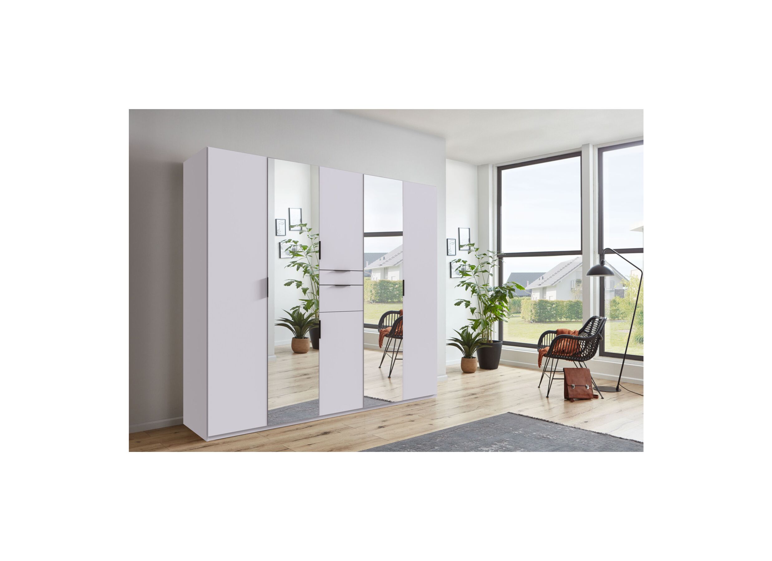 Foto ambiance - Garde-robe Moldau 225cm - décor - blanc