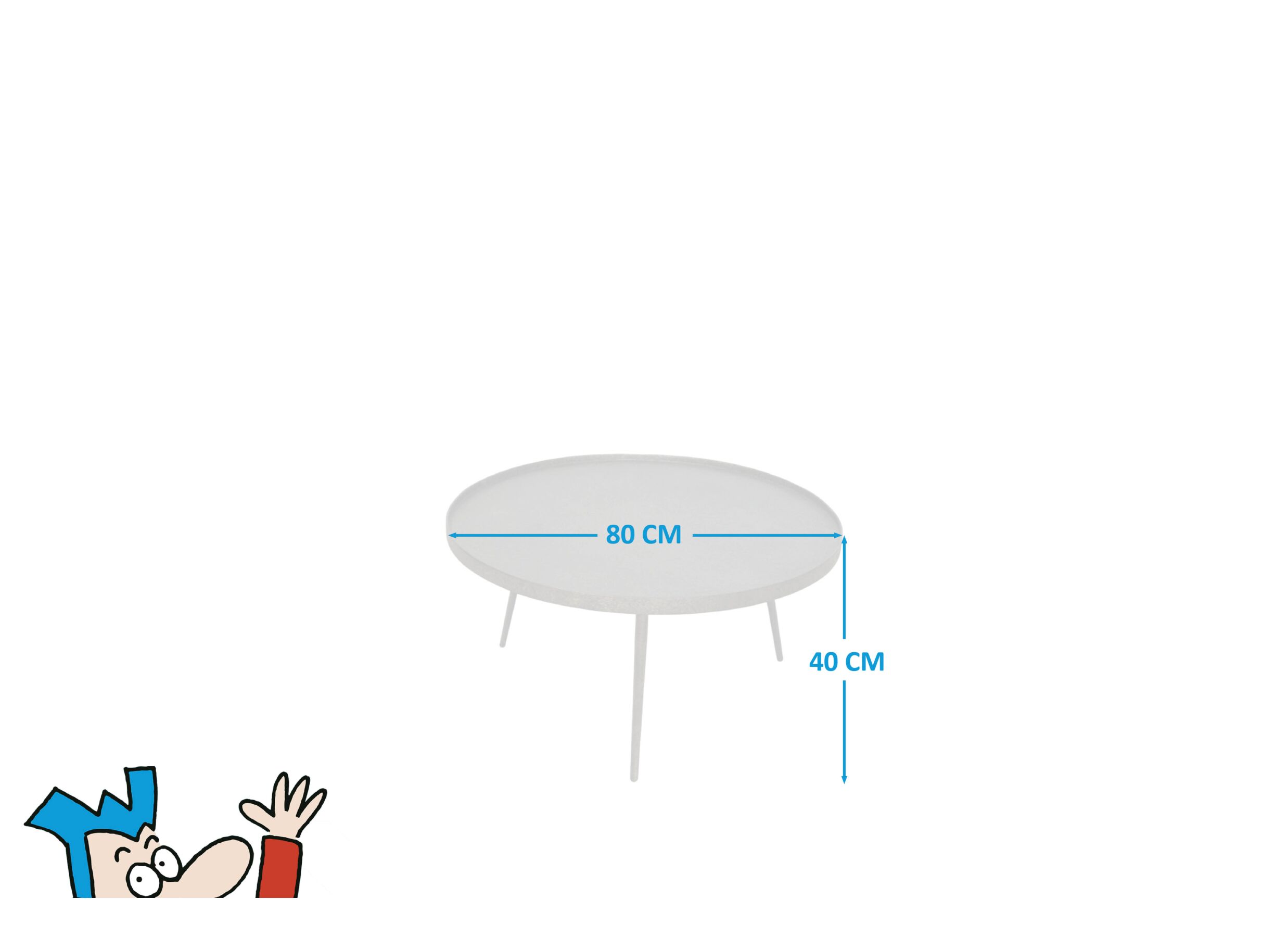 Table basse Felix Ø80cm - bois massif recyclé - noir