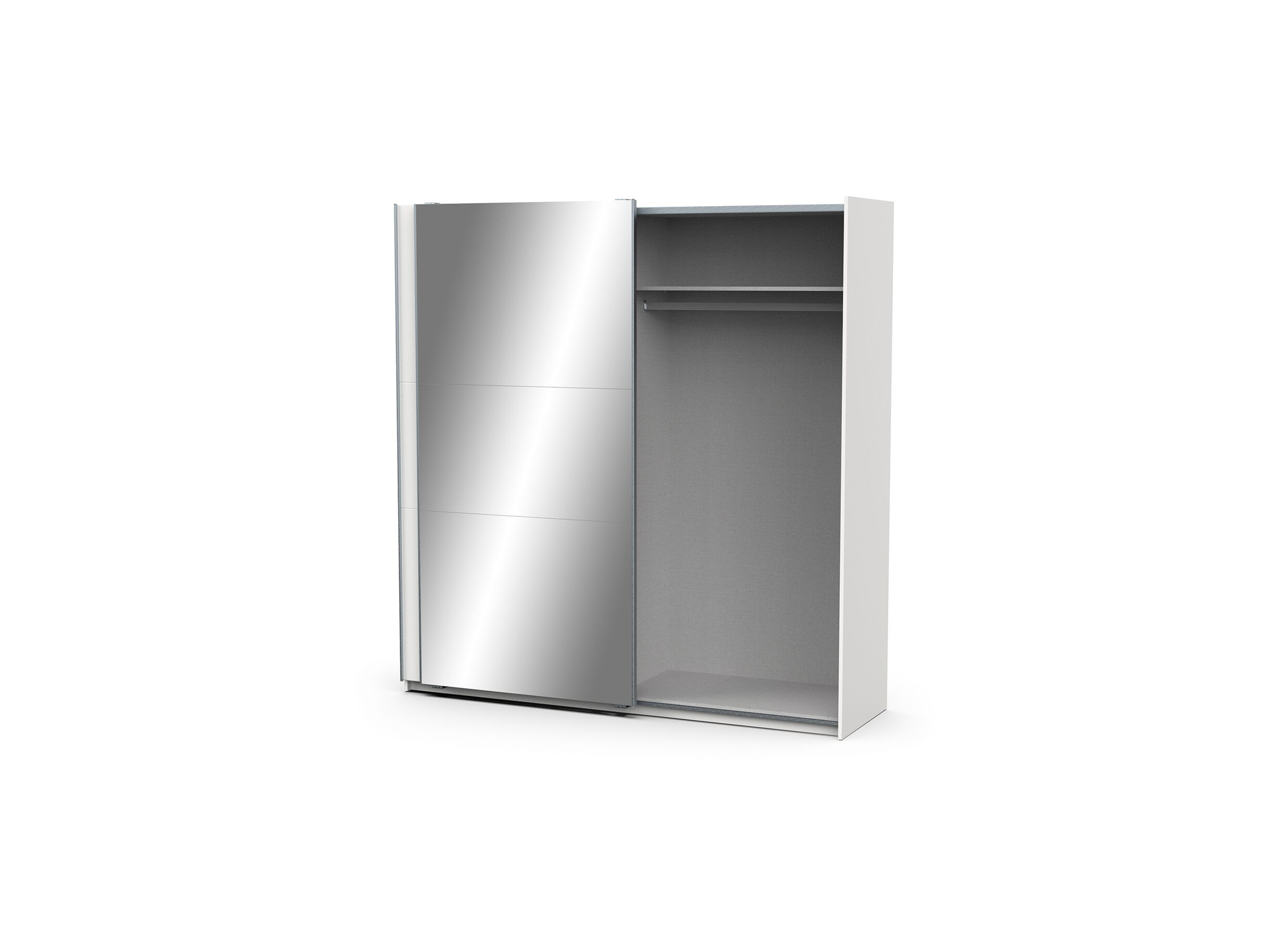 Armoire à portes coulissantes Ghost 195cm - décor - blanc