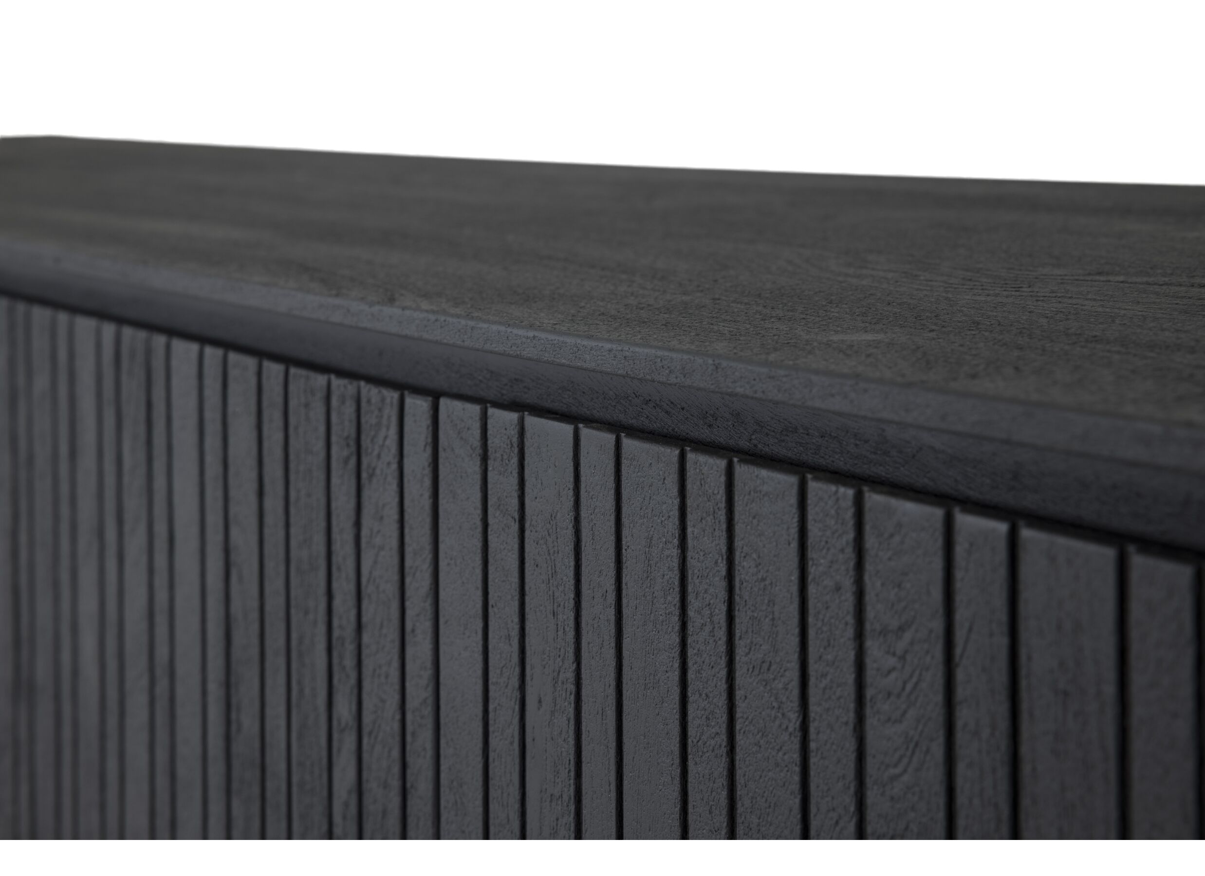 Buffet Aquilano 225cm - acacia massif - noir