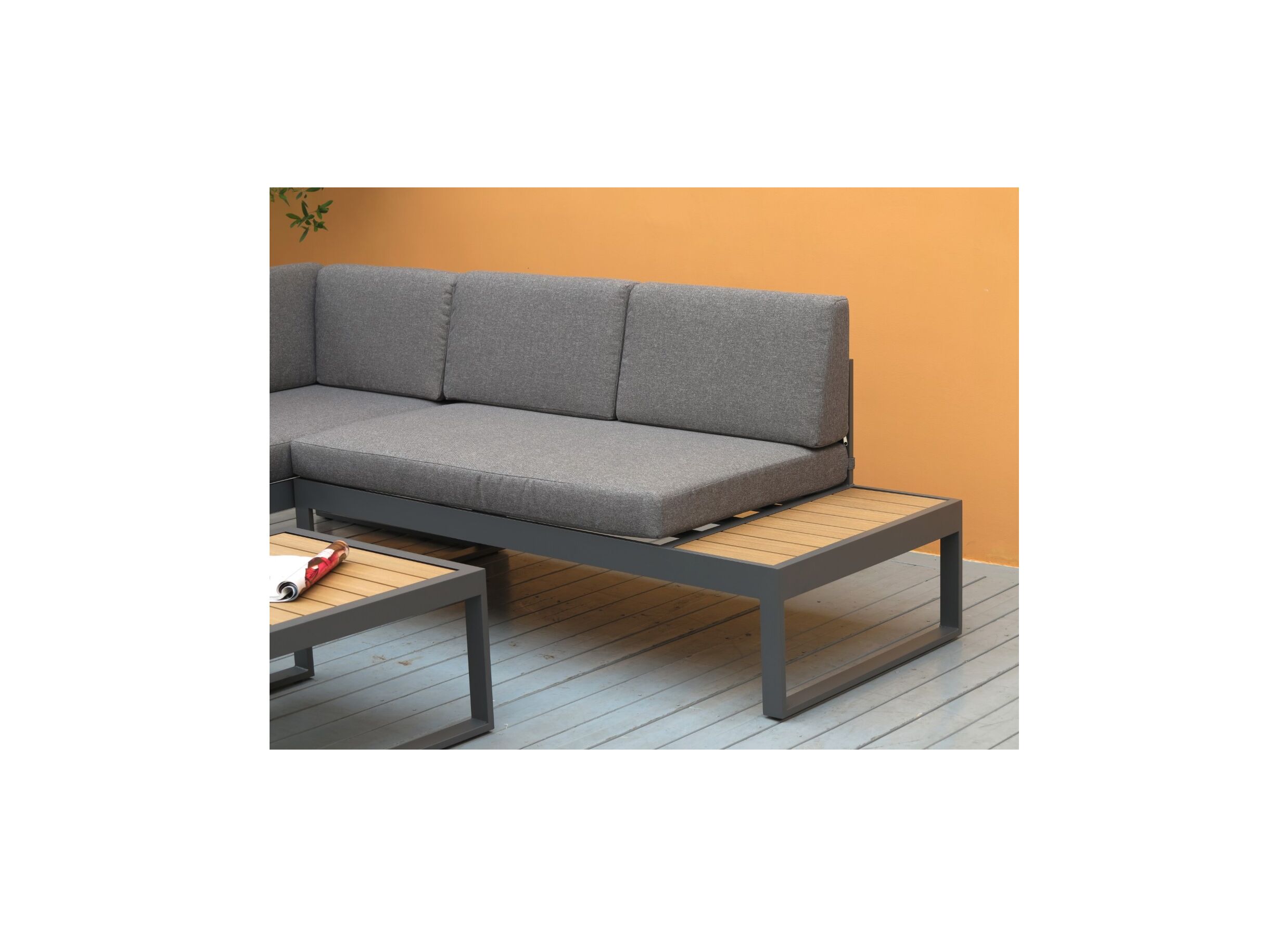Photo ensemble - Salon lounge Yin aluminium - anthracite