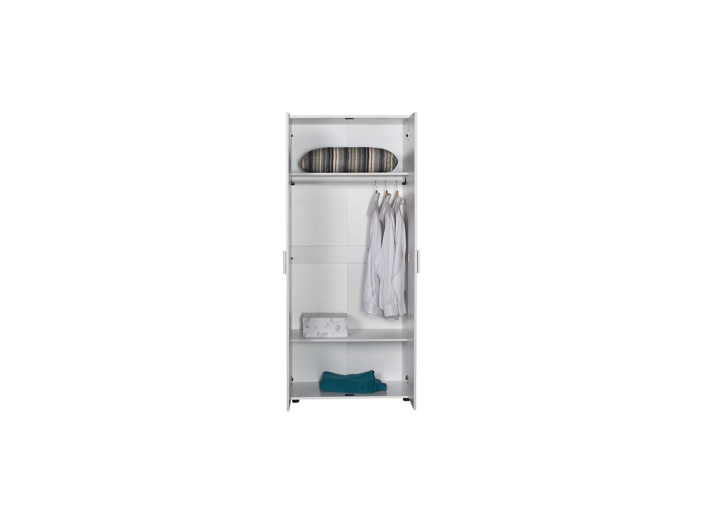Disposition - Garde-robe Sydney 80cm - mélamine - blanc
