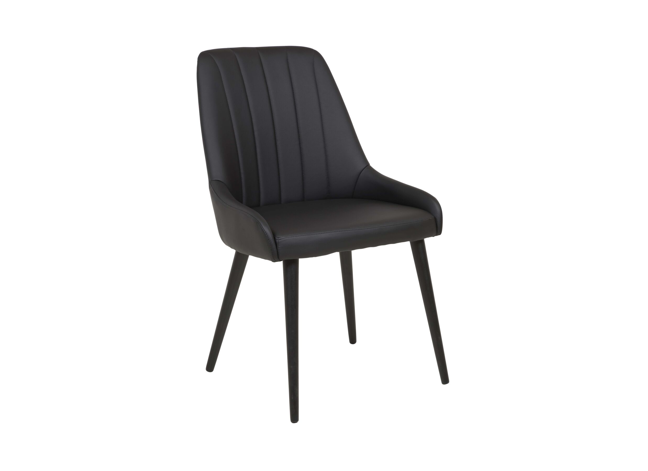 Stoel 52,5x60x86cm - lederlook - zwart
