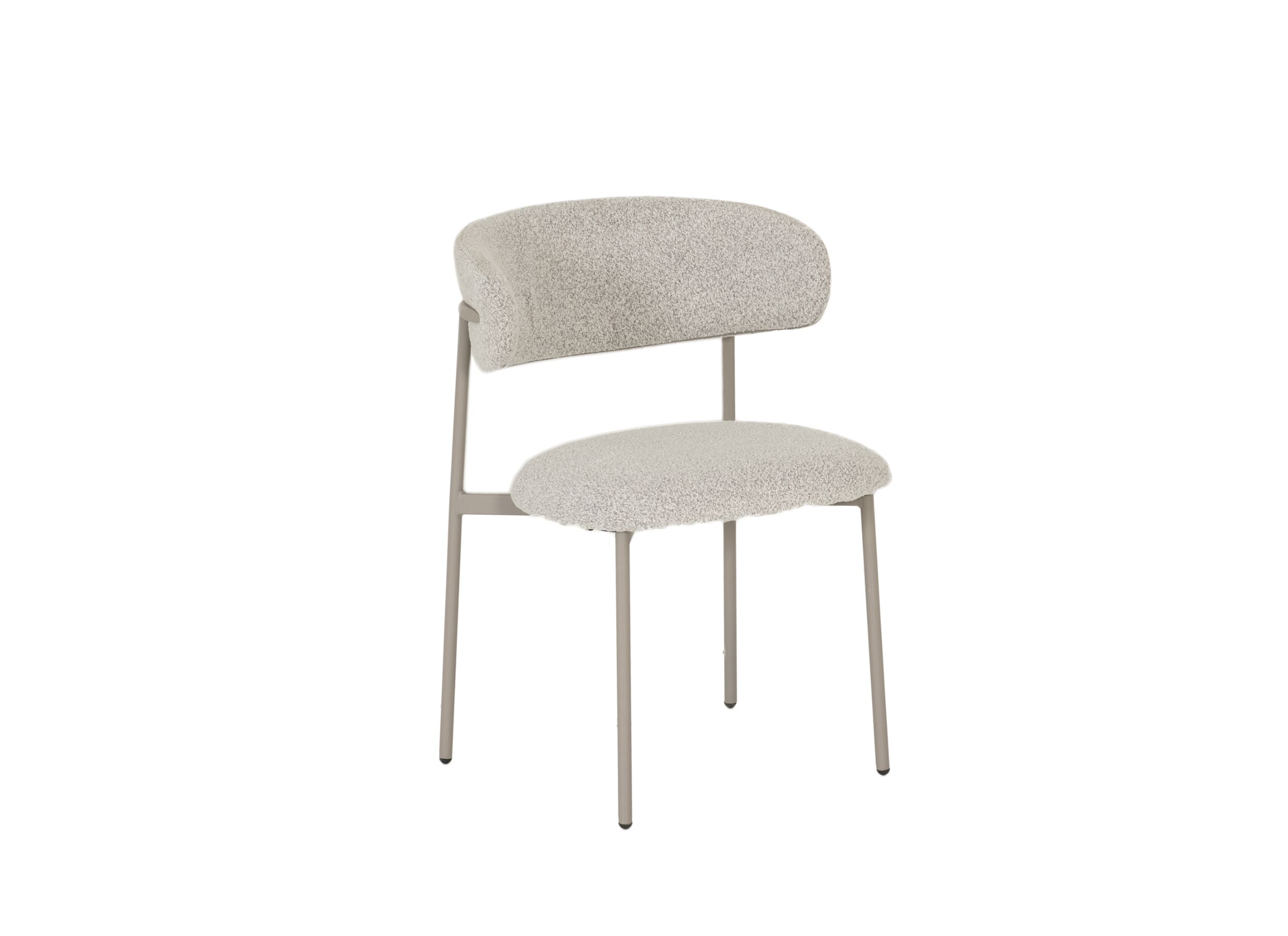Hoofdfoto - Stoel Luke 54,5x58x79cm - bouclé - taupe beige