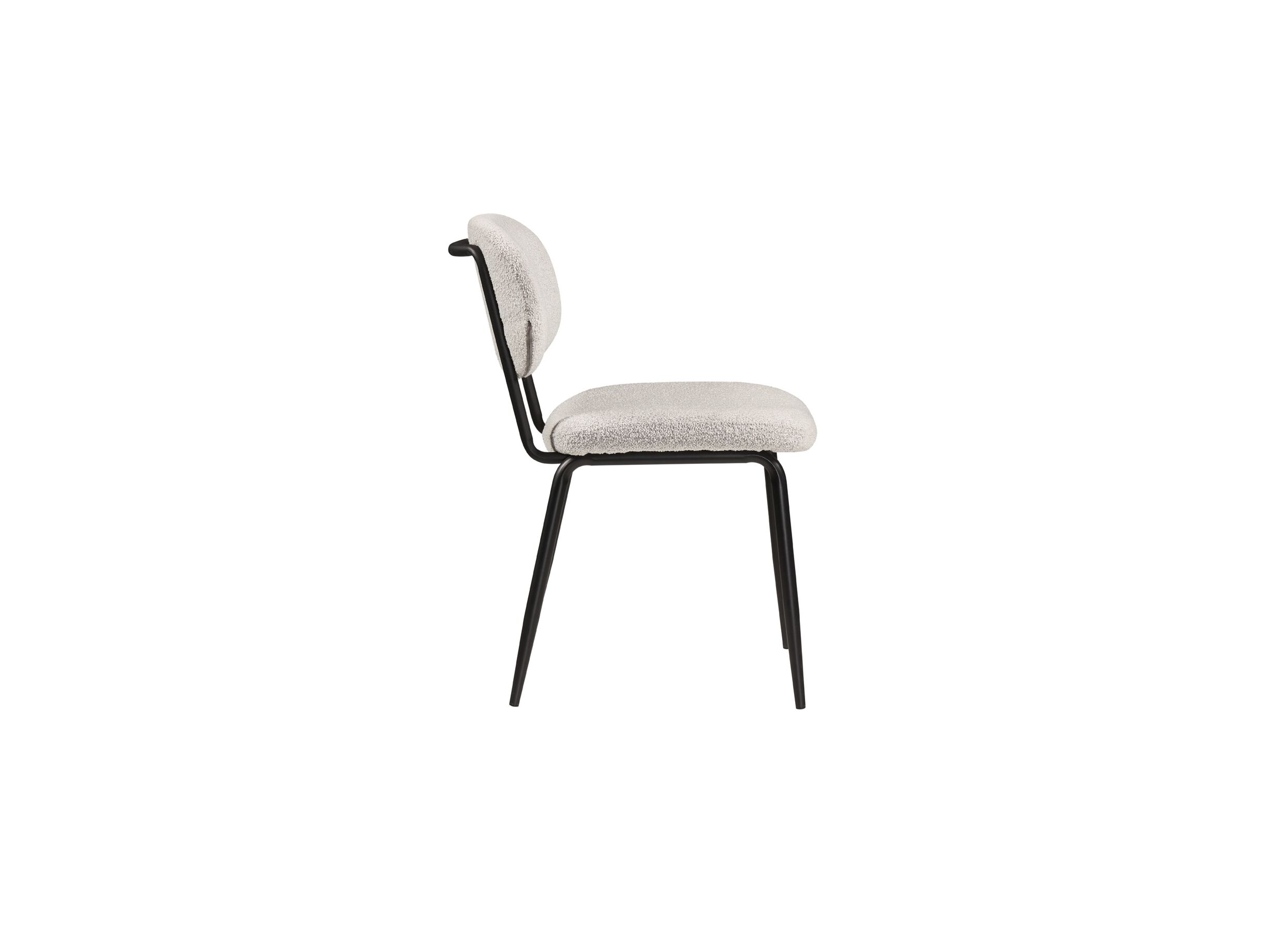 Chaise Mento 80x47x49cm - tissu - gris