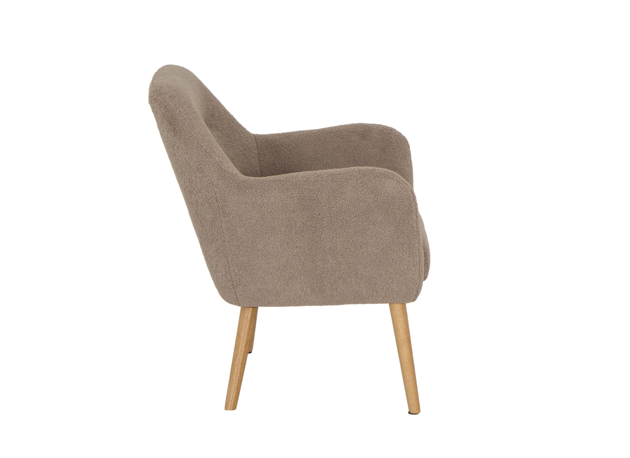 Fauteuil Pacha 70x60x82cm - bouclé - taupe