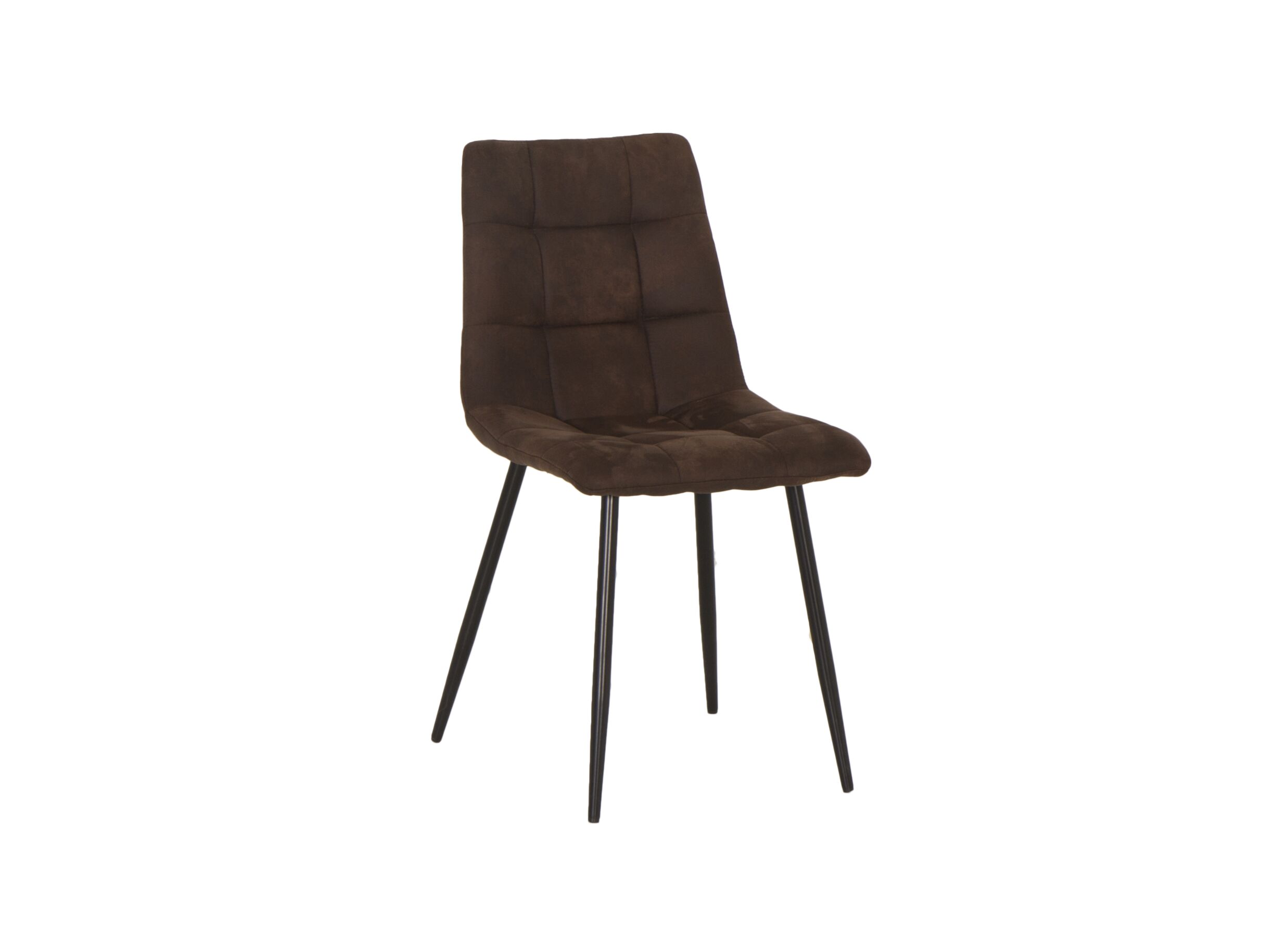 Chaise Churchill tissu brun - Chaise Churchill 46x54,5x85cm - métal/tissu - marrn