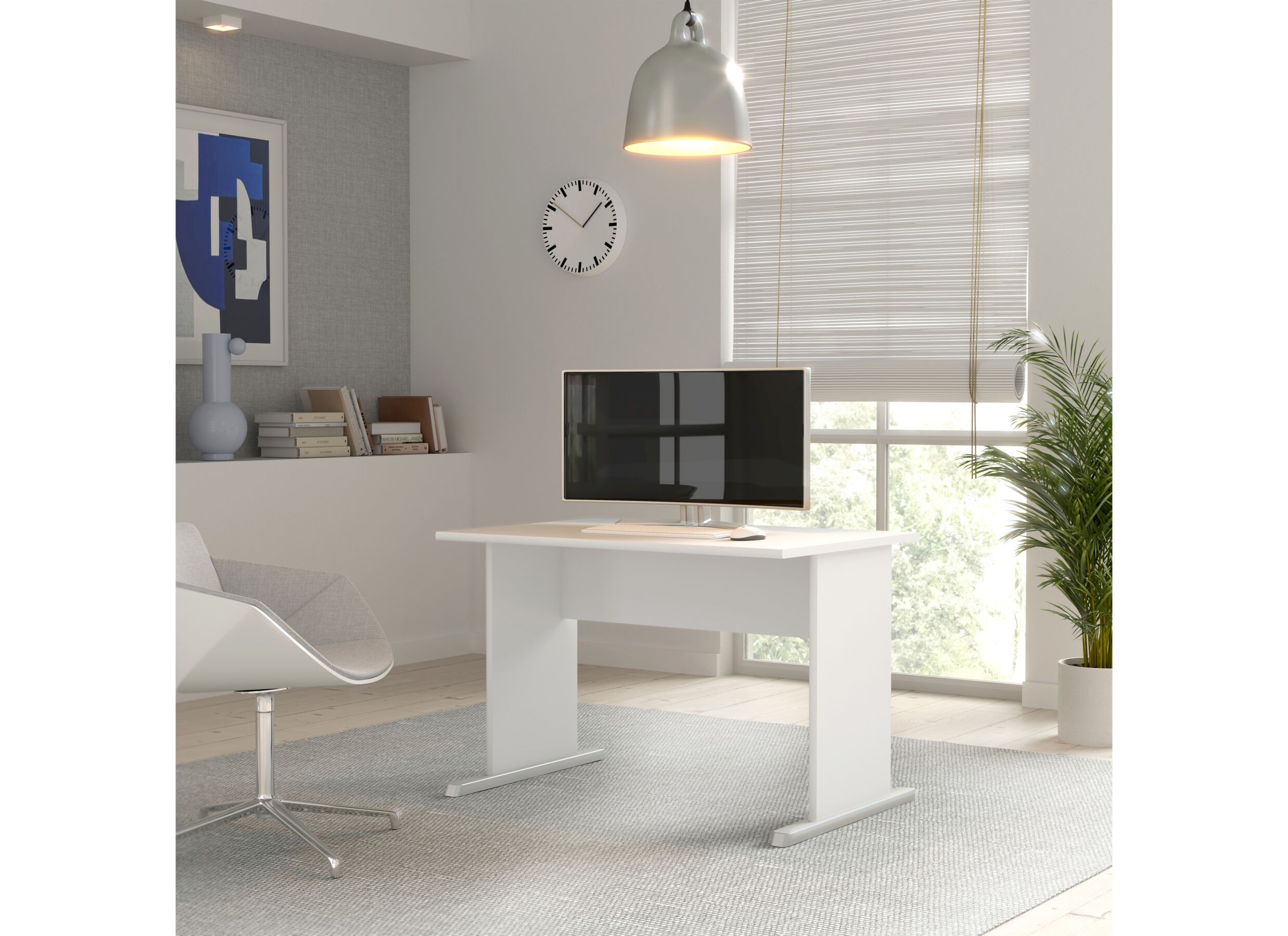 Foto ambiance - Bureau Topic 108x72cm - décor - blanc