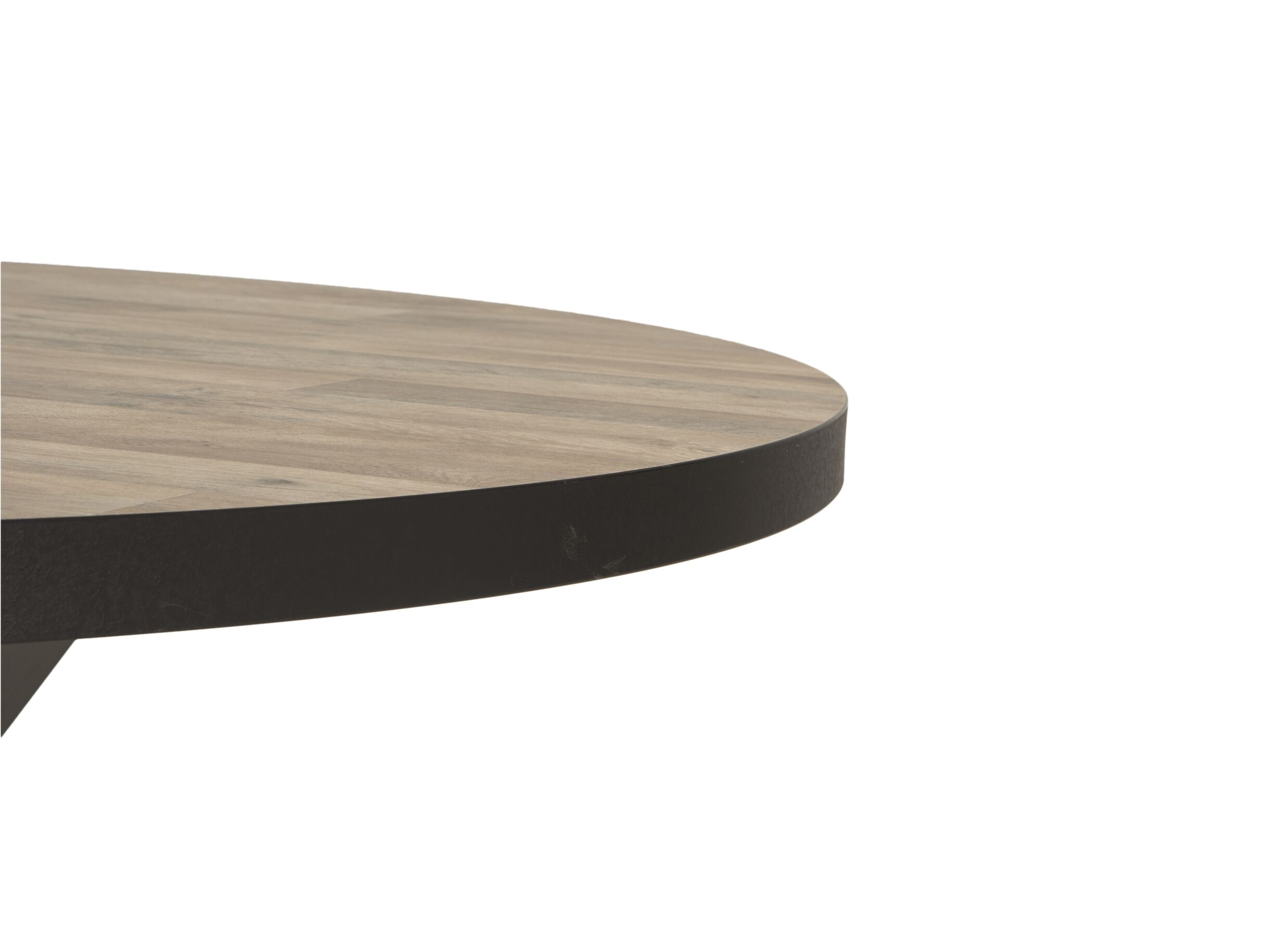 Detail - Table ronde Ø110cm -MDF - aspect parquet