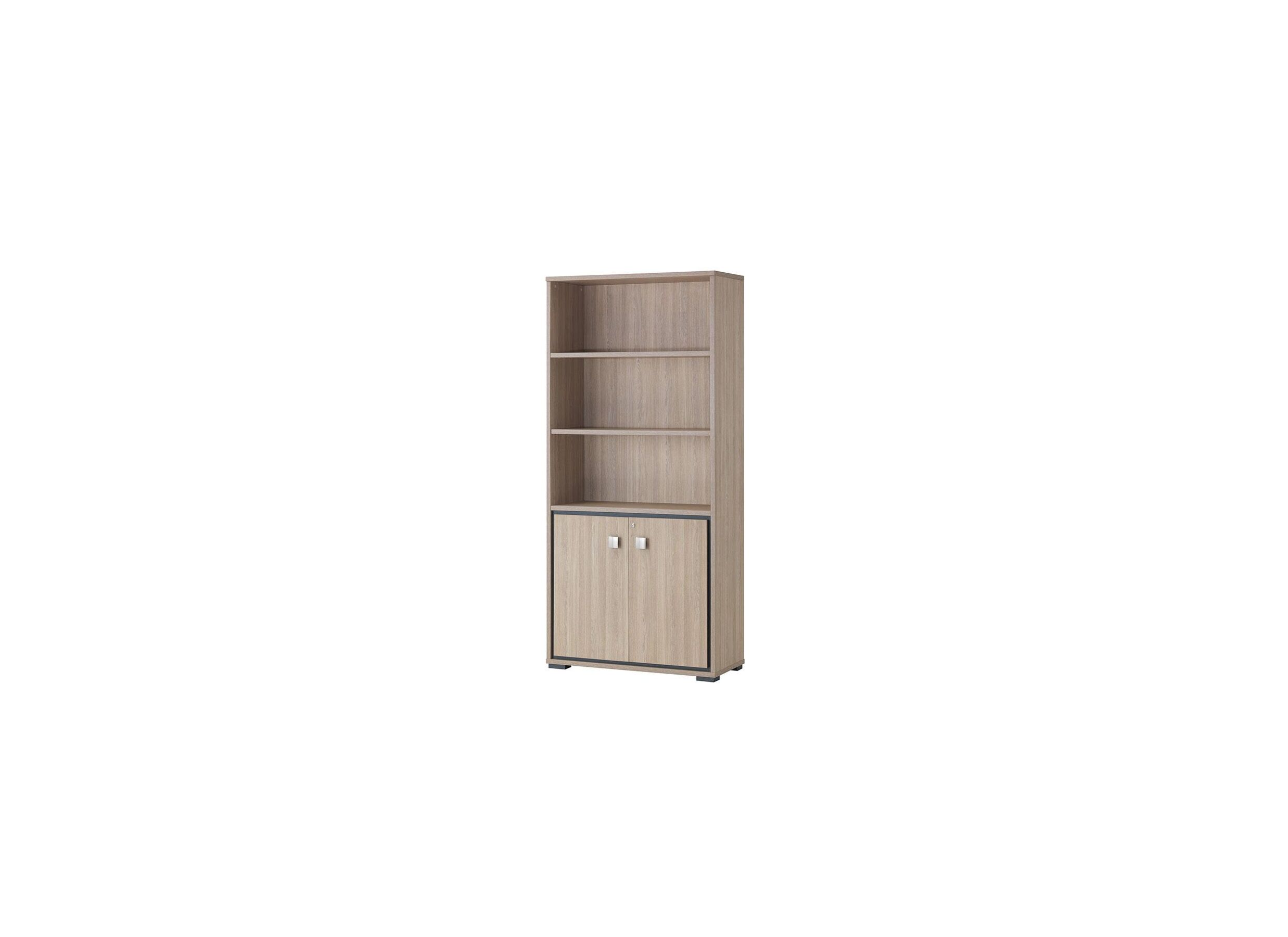 Bibliothèque 100x40x213cm - Bibliothèque 100x40x213cm - mélamine - marron & gris