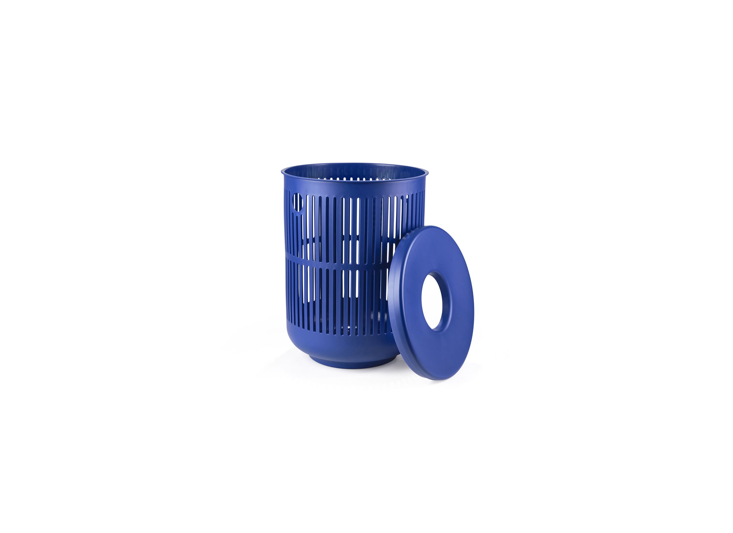 Overzichtsfoto - Linnenmand Ø40xH54cm indigo blauw