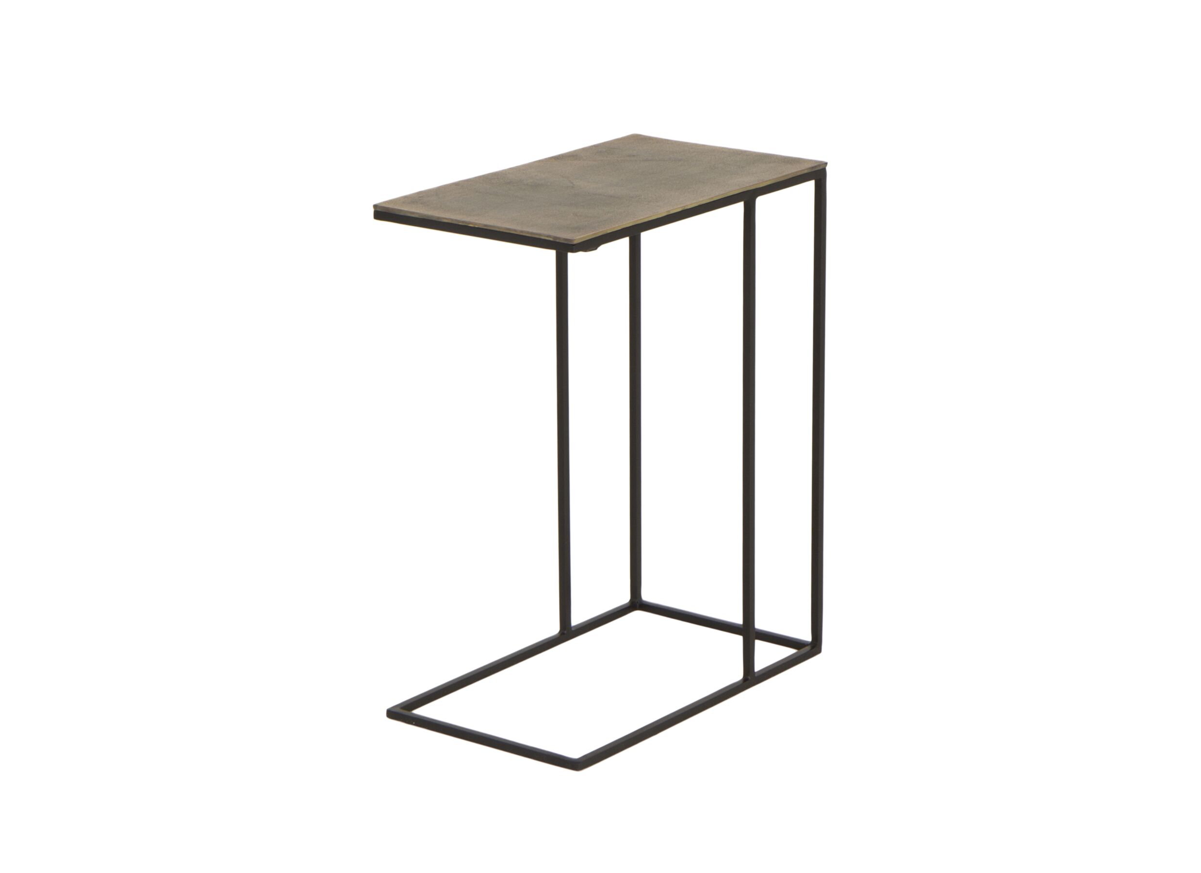 Table d'appoint Snowdon 48x28cm - aluminium - antique brass