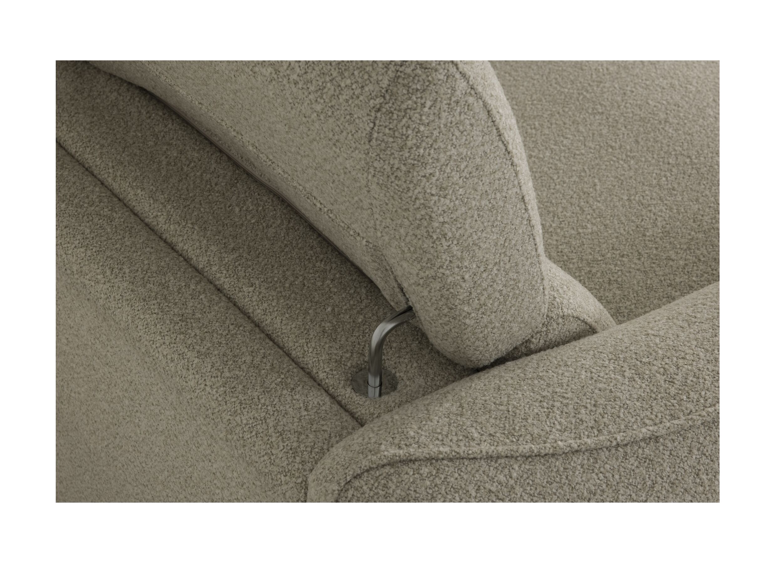 Detail - Canapé d'angle Clay 270x172cm - tissu - beige avec relax