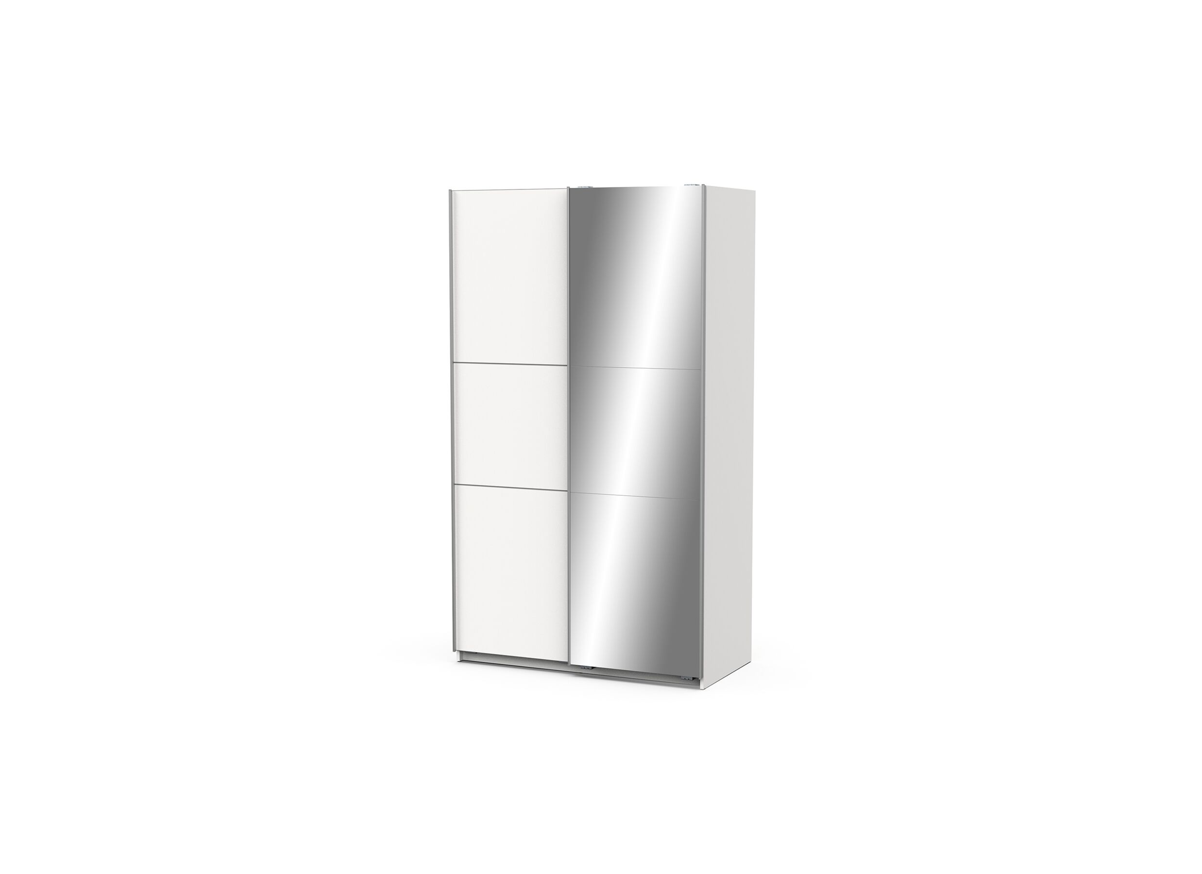 Armoire à portes coulissantes Ghost 117cm - décor - blanc
