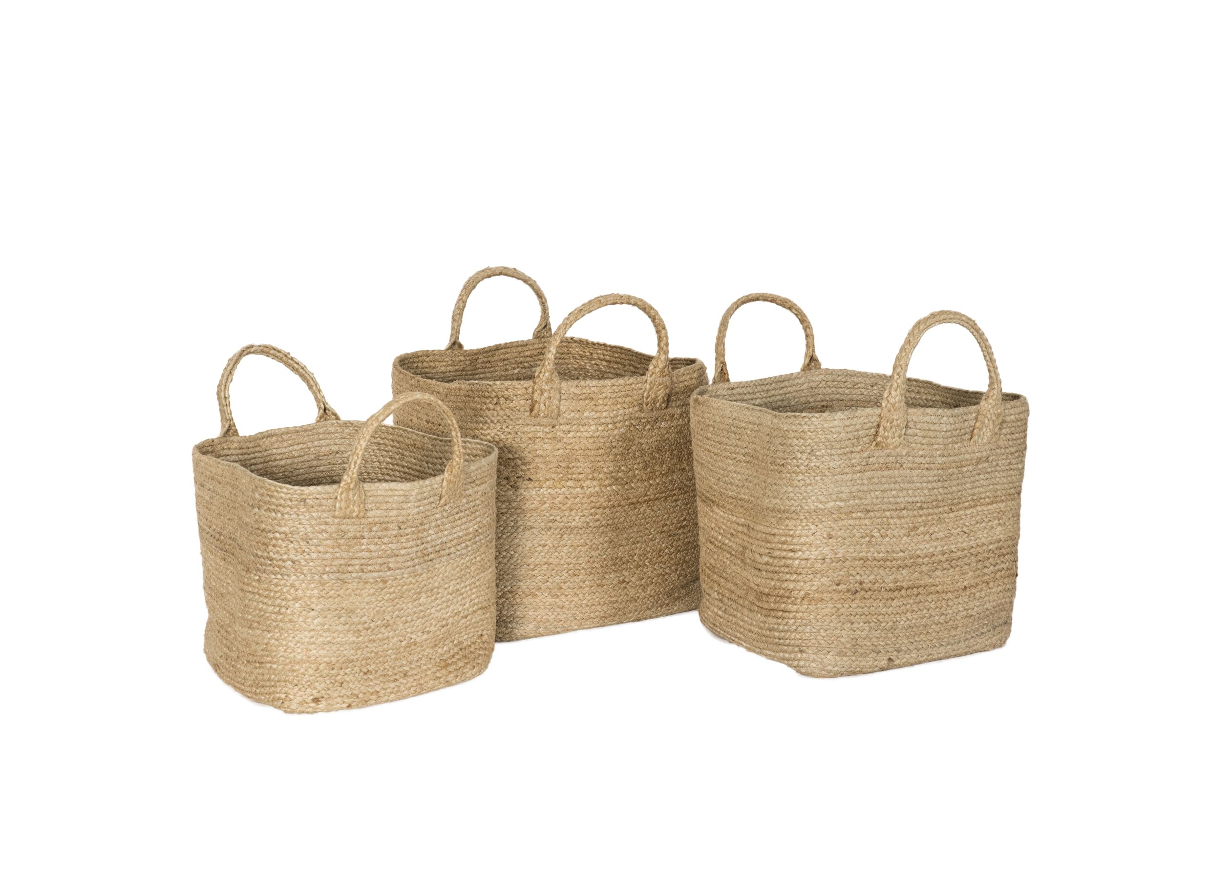 Hoofdfoto - Opbergmand Pele set van 3 - jute - naturel
