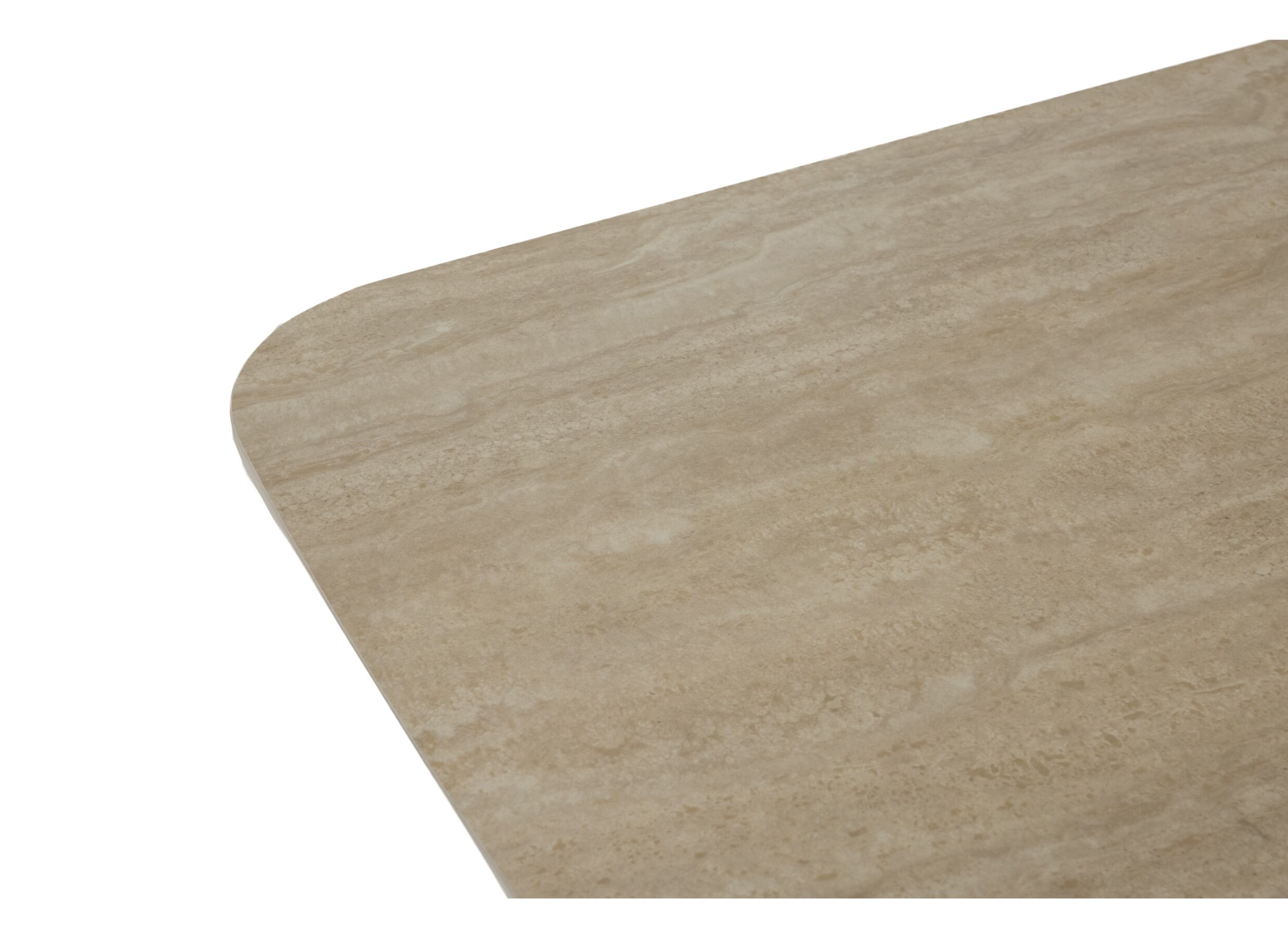 Detailfoto - Tafel 200x100cm - keramiek - beige travertin look
