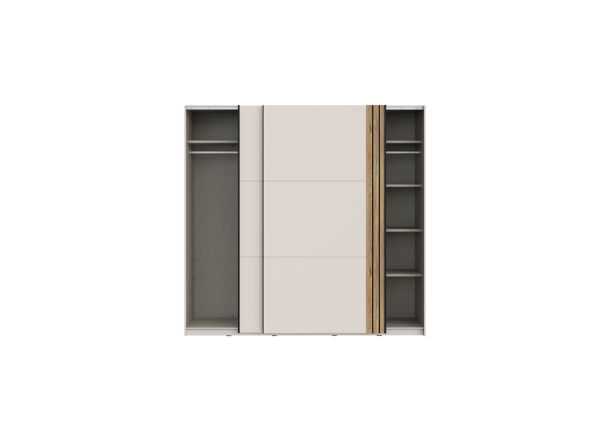 Armoire à portes coulissantes Waikato 220cm - décor - chêne mauvella/sable