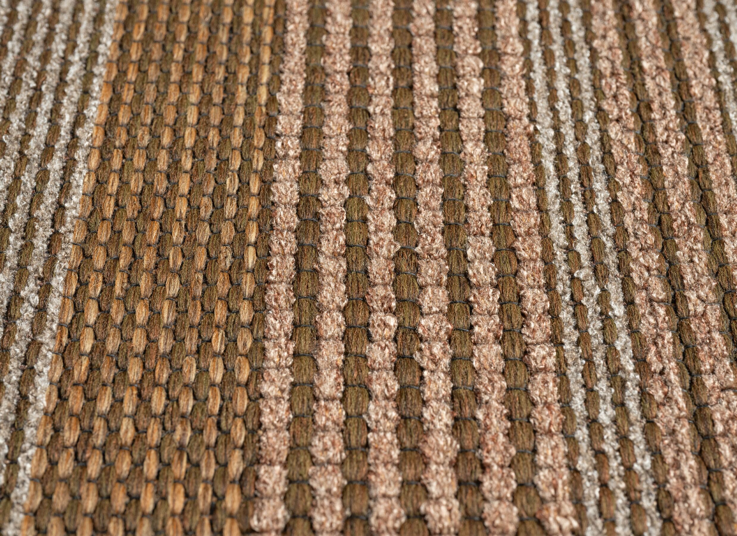 Detail - Tapis Makabi 200x290cm - polyester & polypropylène - marron